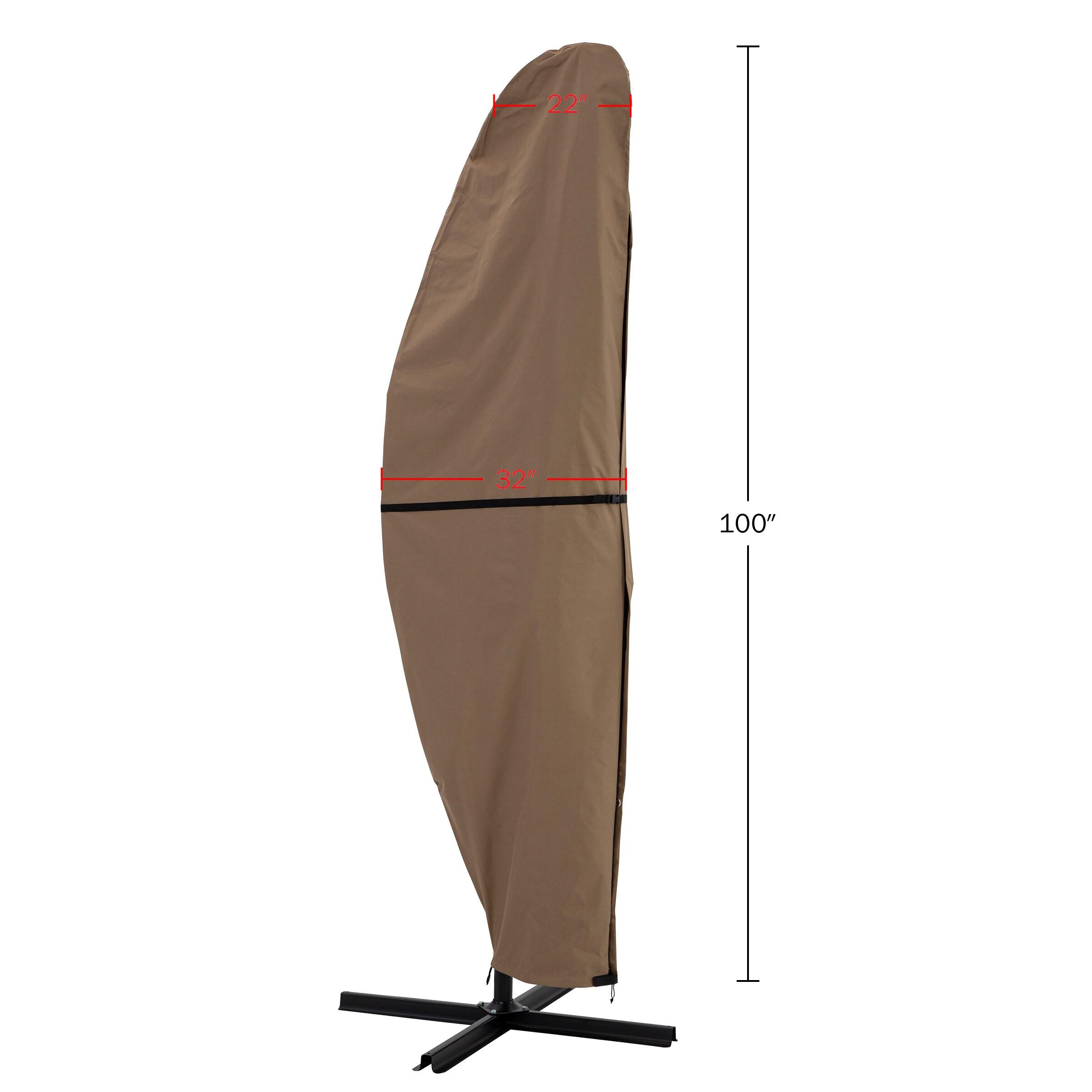 Nature Spring Offset Outdoor Umbrella Cover - Heavy-Duty Waterproof Protection