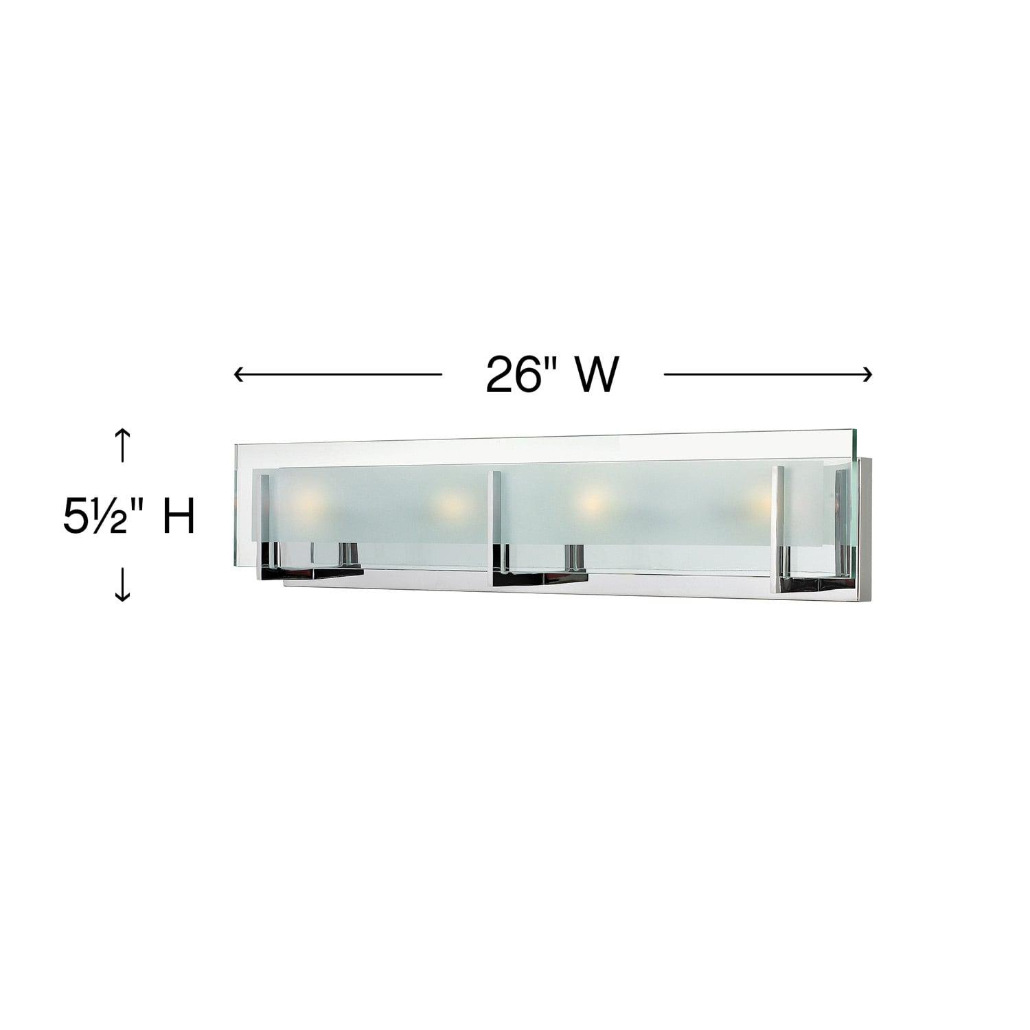 Chrome 4-Light Dimmable Outdoor Wall Sconce with Clear Glass