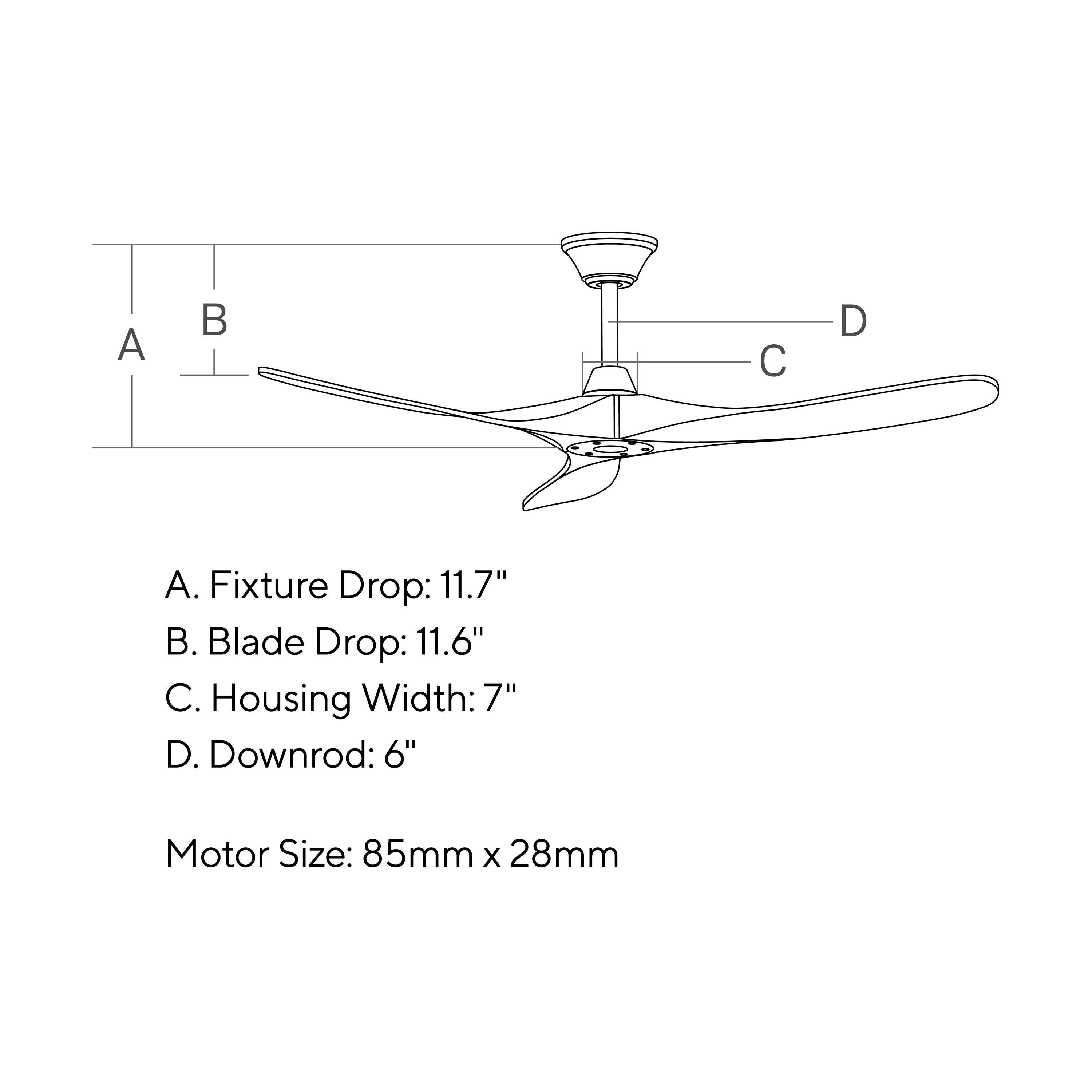 Matte Black 52" Energy Star Outdoor Ceiling Fan with Remote