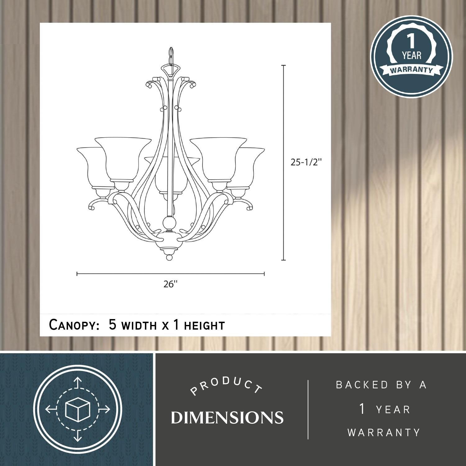 Vaxcel Monrovia 5 - Light Chandelier in  Royal Bronze