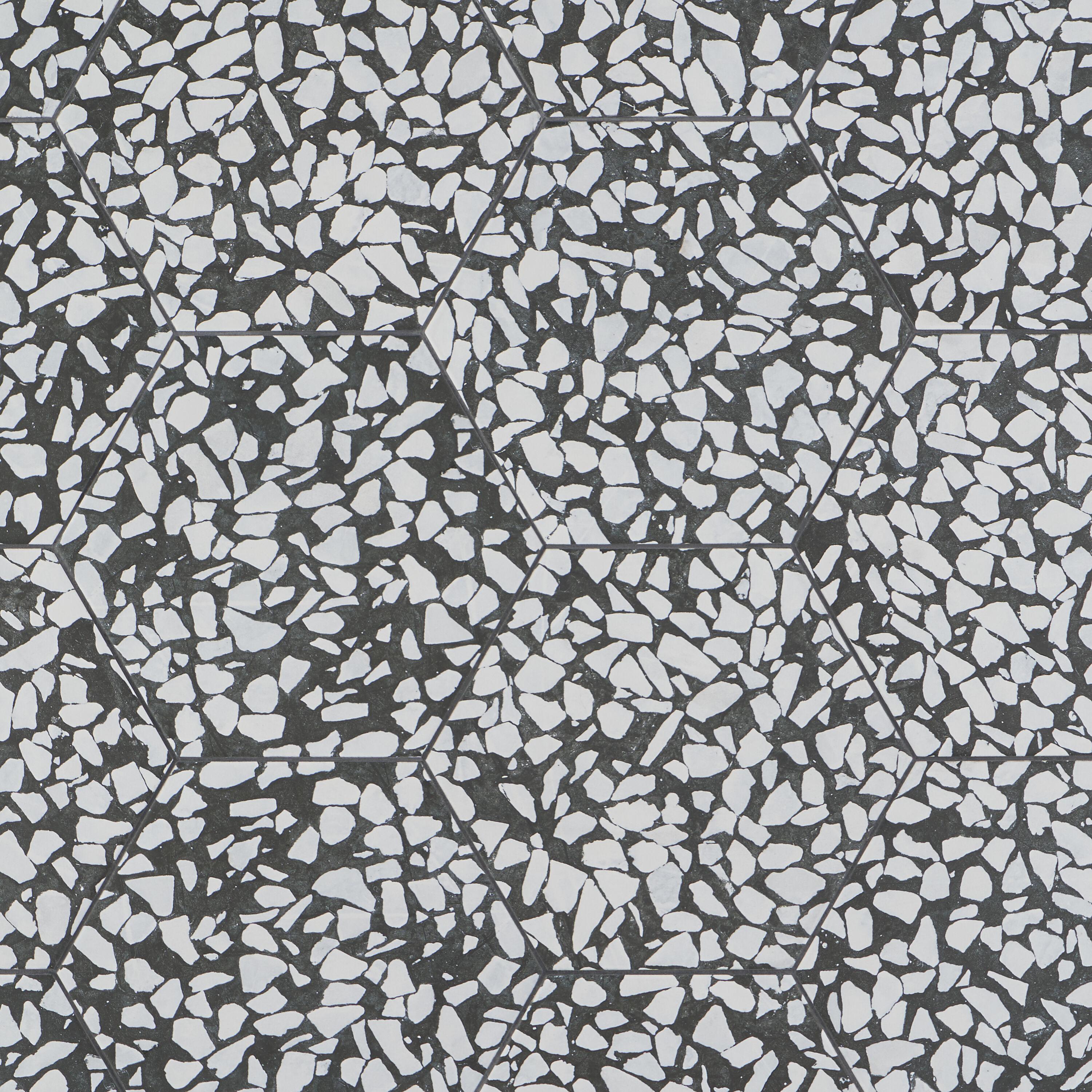 Jurassic Hex 9" Terrazzo Look Porcelain Floor & Wall Tile (8.07 Sq. Ft. / Case)