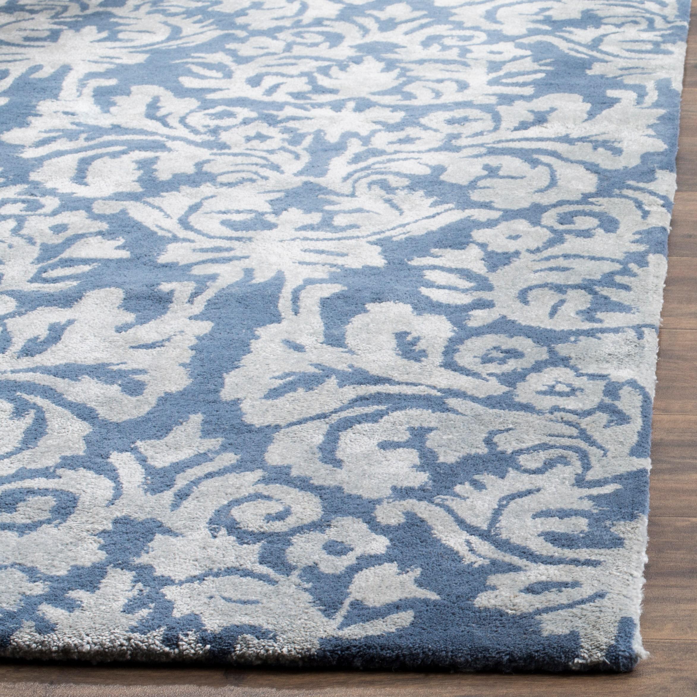 Bella BEL156 Hand Tufted Accent Rug - Navy/Grey - 2'6"x4' - Safavieh.