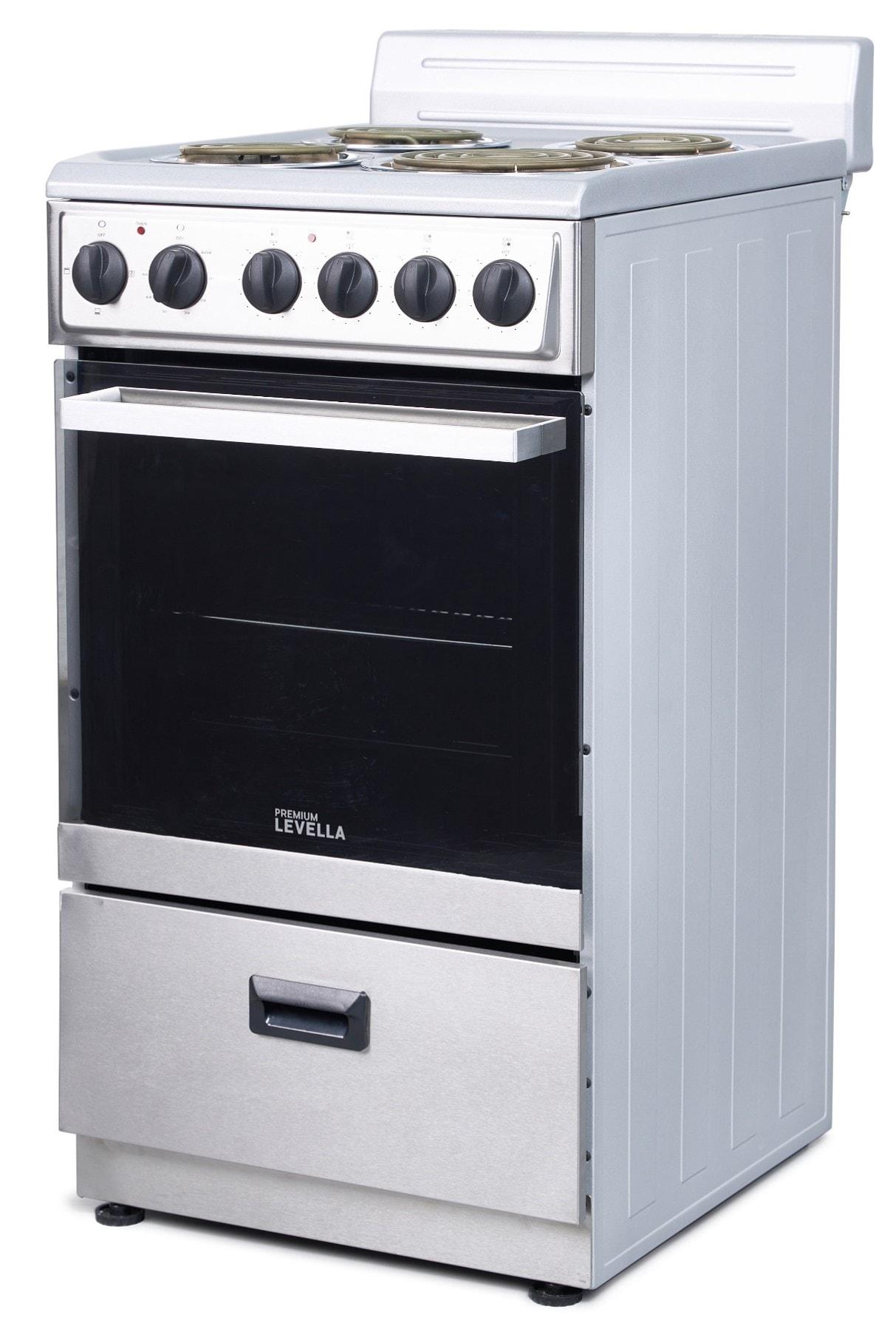 Premium Levella 24" Freestanding Electric Range with 4 Burners and 2.6 Cu. Ft. Oven Capacity