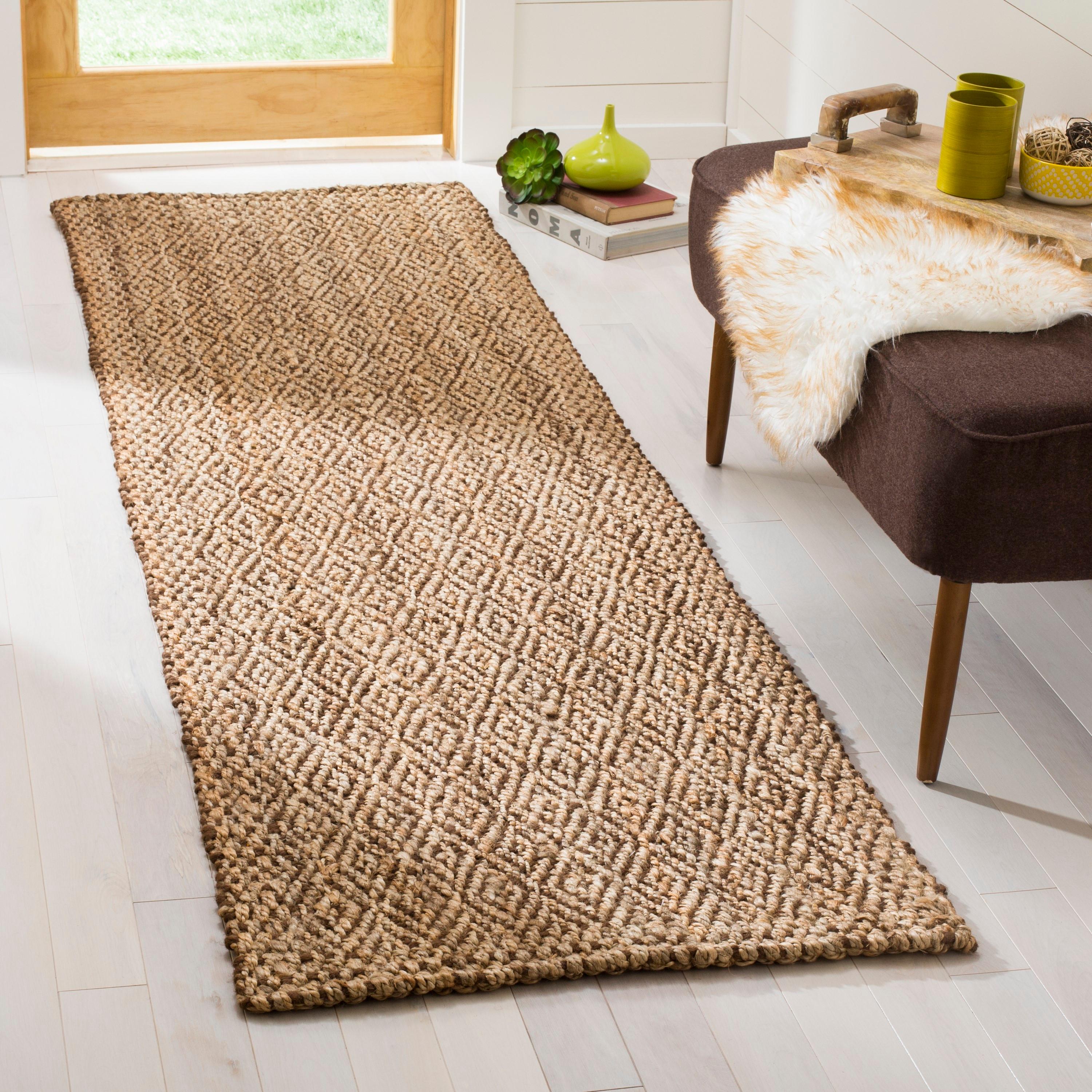 Natural Fiber NF183 Hand Woven Indoor Runner Rug - Natural/Brown - 2'3"x8' - Safavieh.