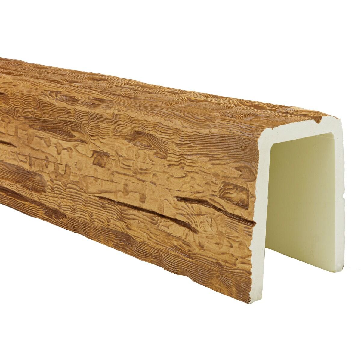 Ekena Millwork Salvaged Timber HeritageTimber Faux Wood 3-Sided Ceiling Beam (U-Beam)