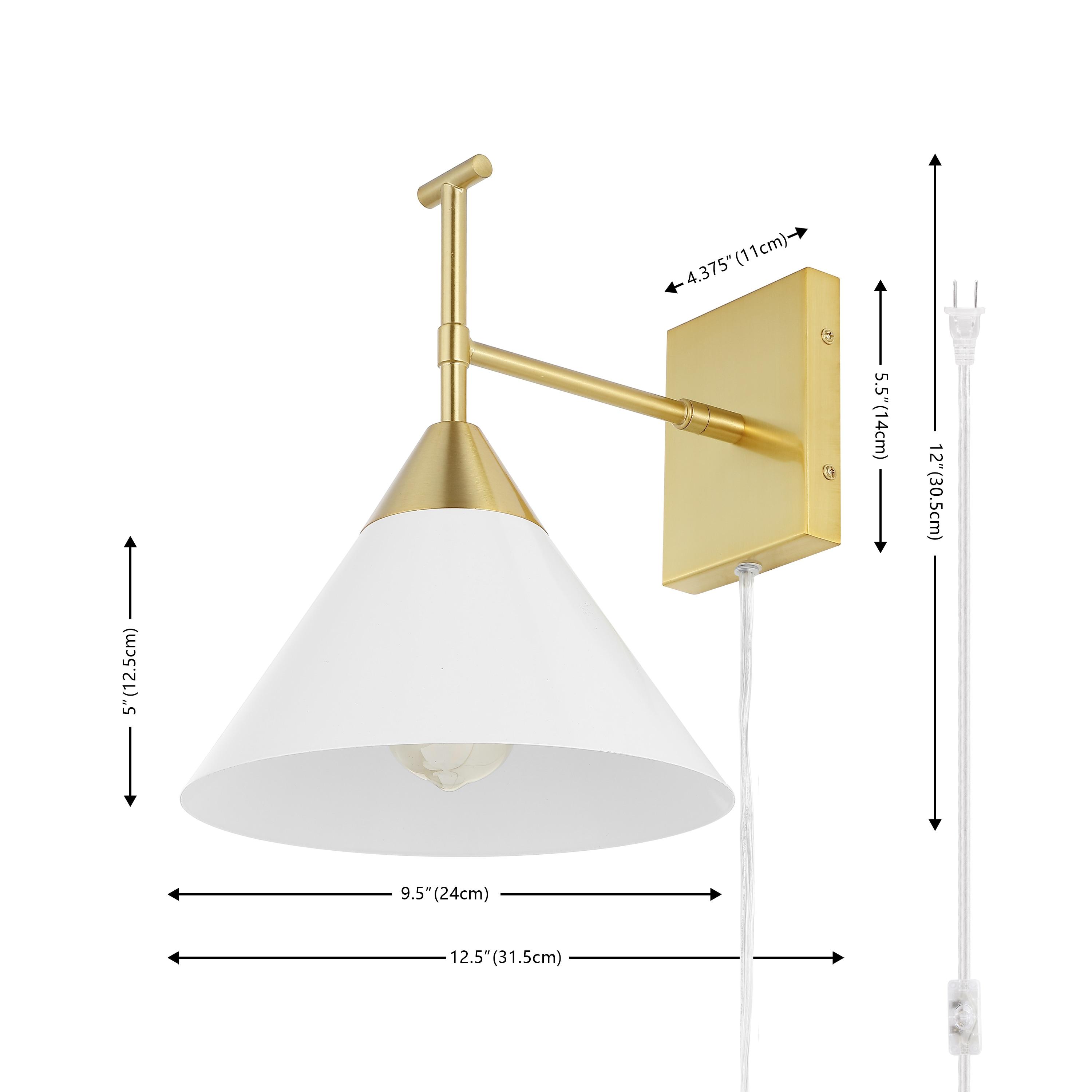 Velezia 12.5" Wall Sconce - SCN4146 - Gold/White - Safavieh
