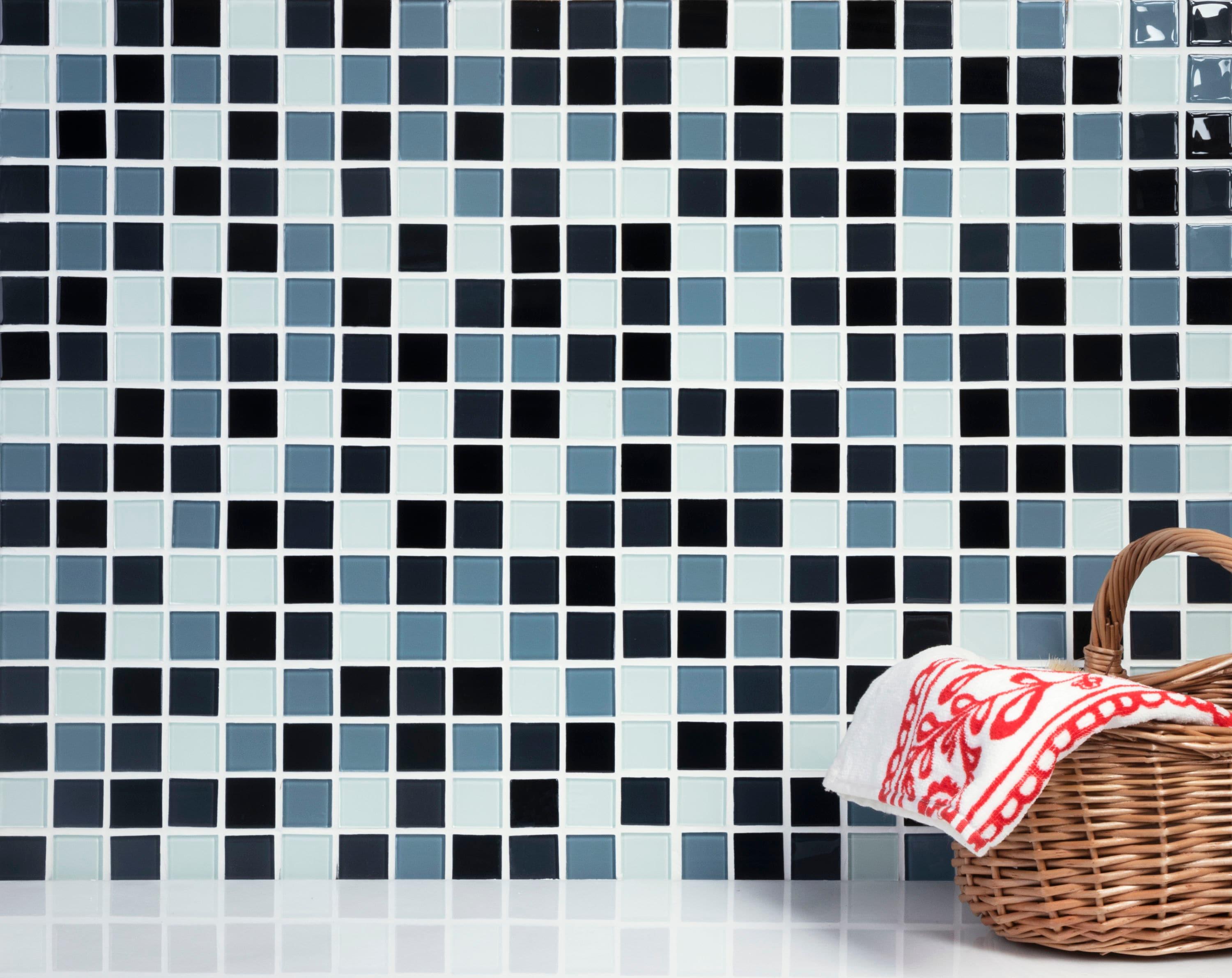 WS Tiles® 1" x 1" Straight Edge Glass Mosaic Tile
