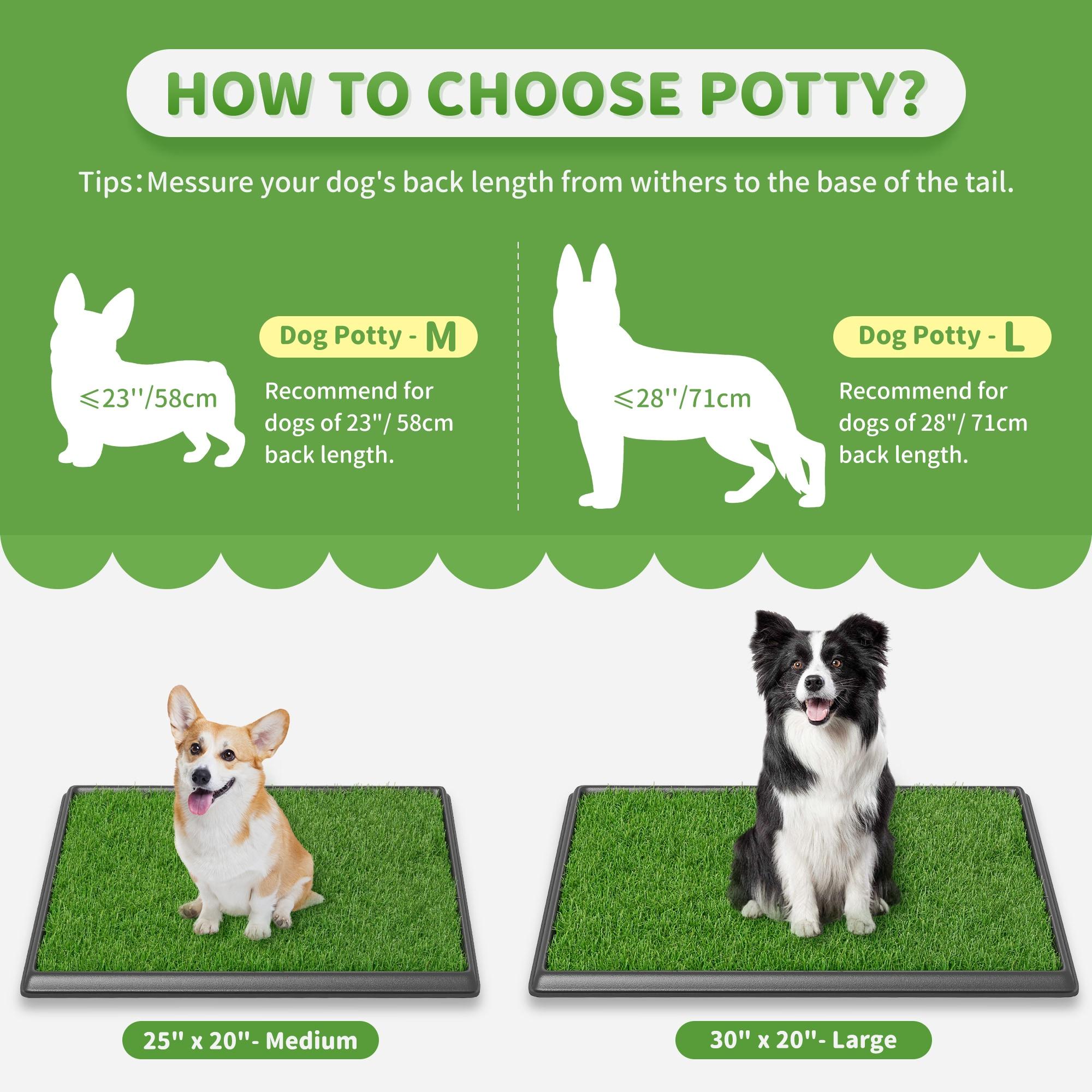 COZIWOW Dog Grass Pad, Large Artificial Grass Patch for Dogs with Tray, Washable Dog Litter Box