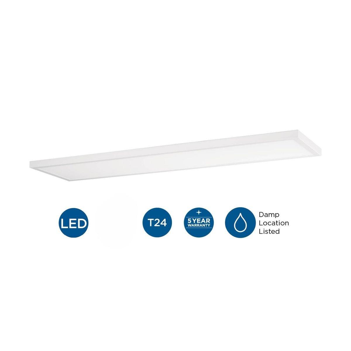 Progress Lighting, Everlume Collection, 1-Light, LED Linear Panel Light, Satin White, Frosted Polycarbonate Shade