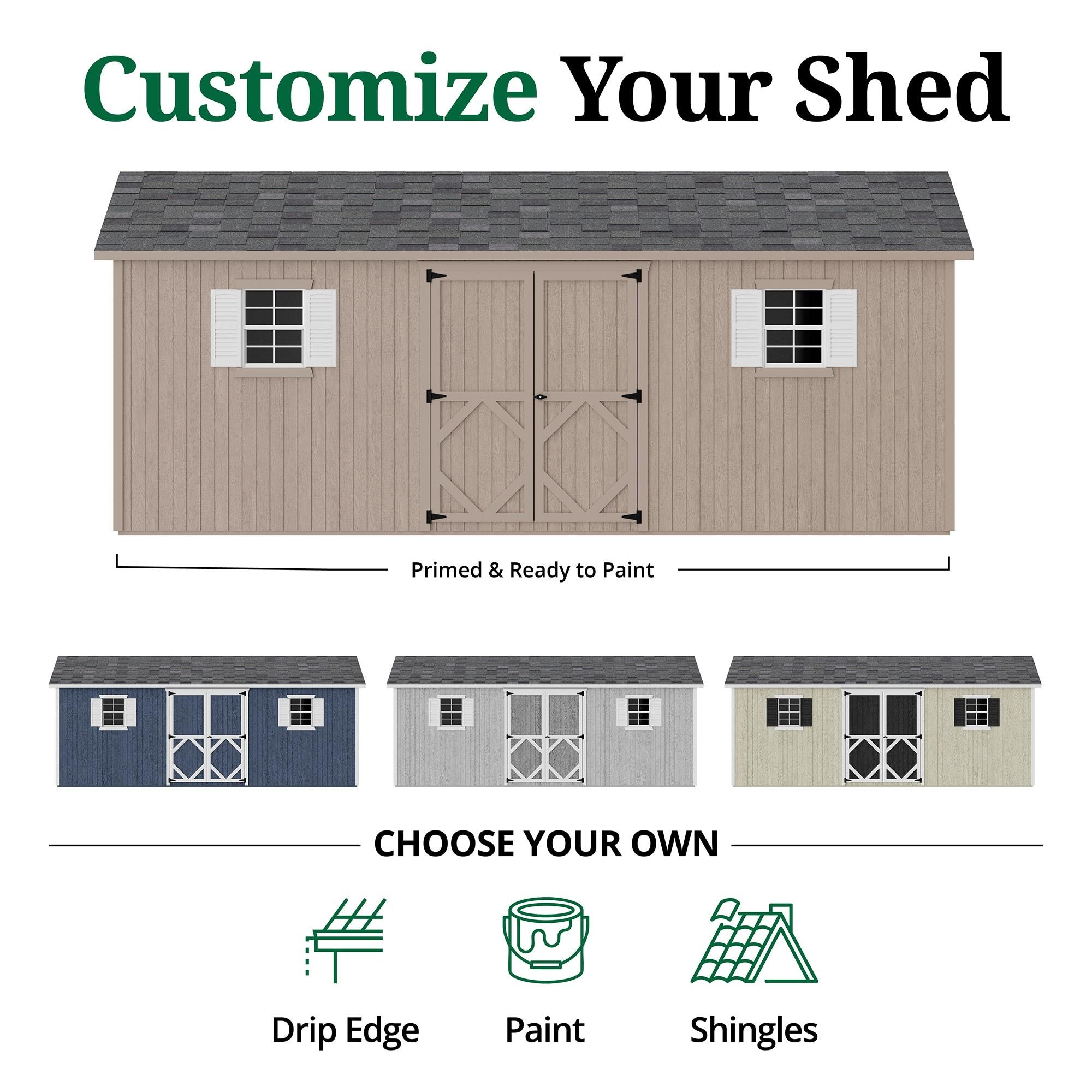 Little Cottage Co. Classic Workshop Outdoor Wood Storage Shed