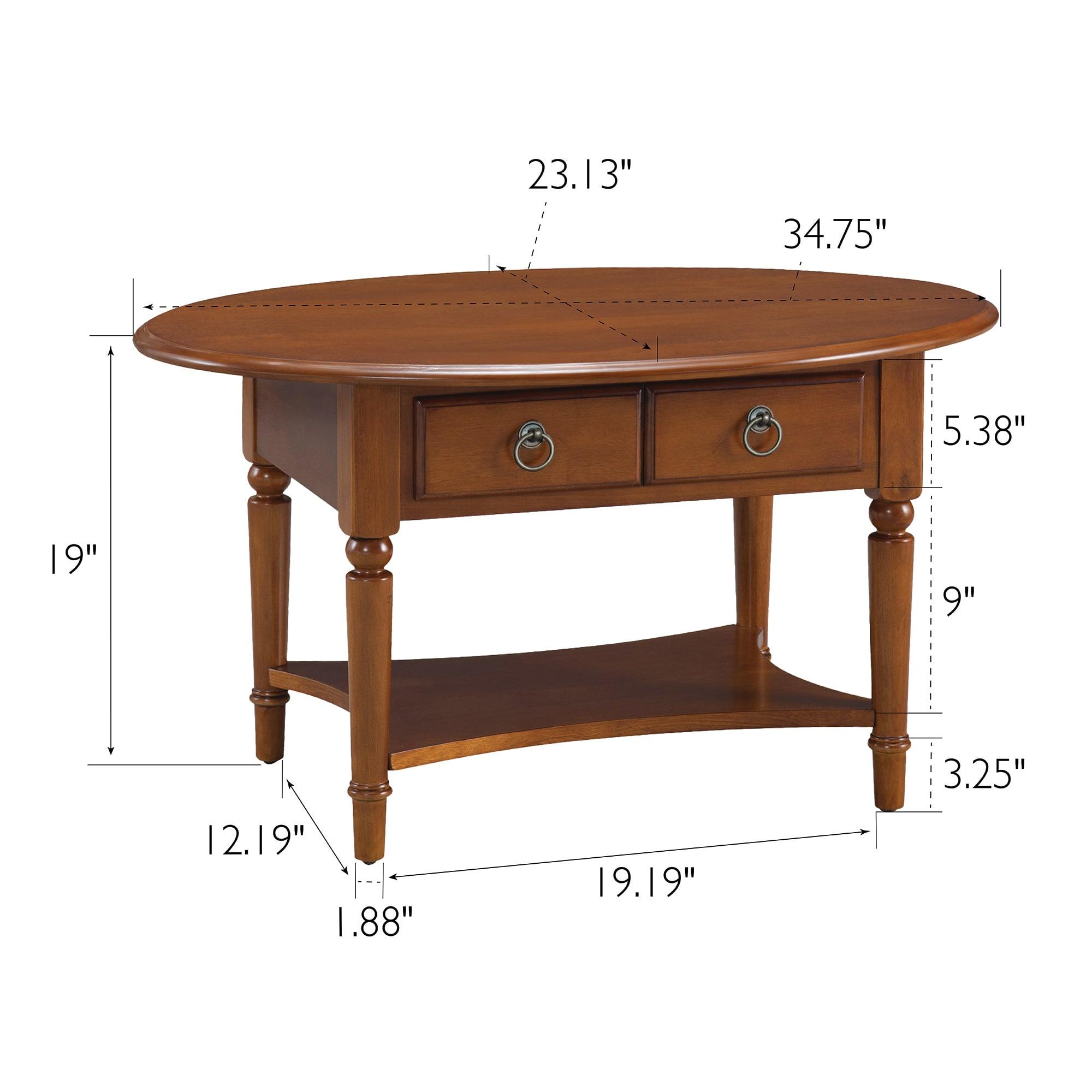 Coastal Oval Coffee Table in Pecan