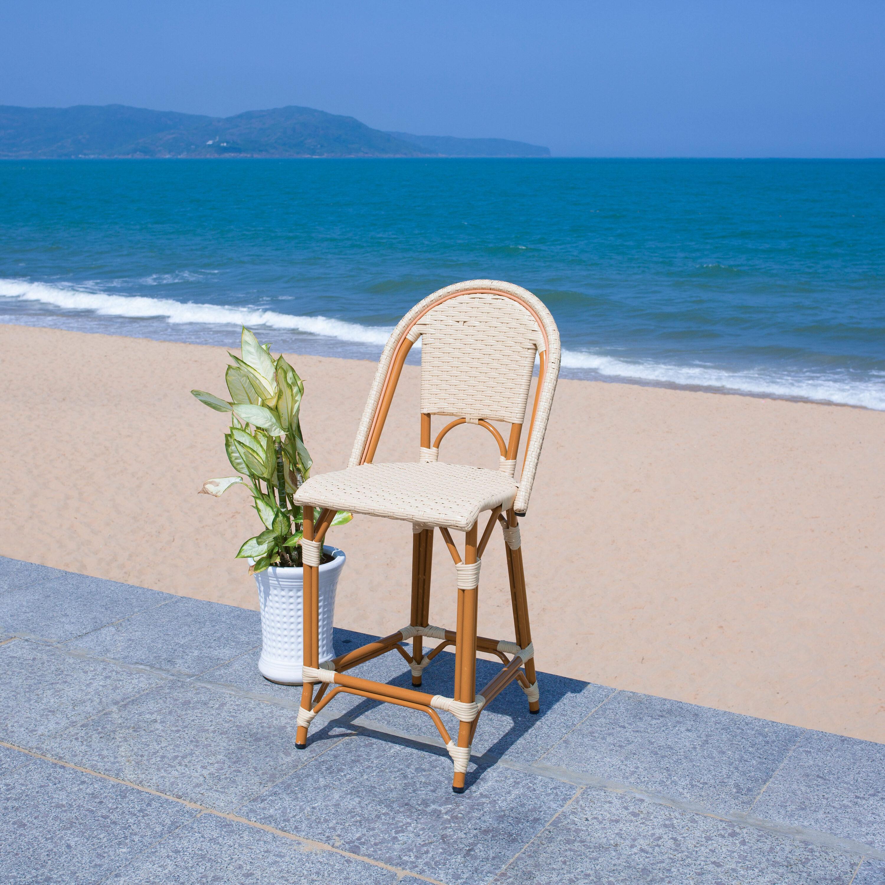 California Counter Stool - Indoor/Outdoor - PAT7532 - Natural - Safavieh