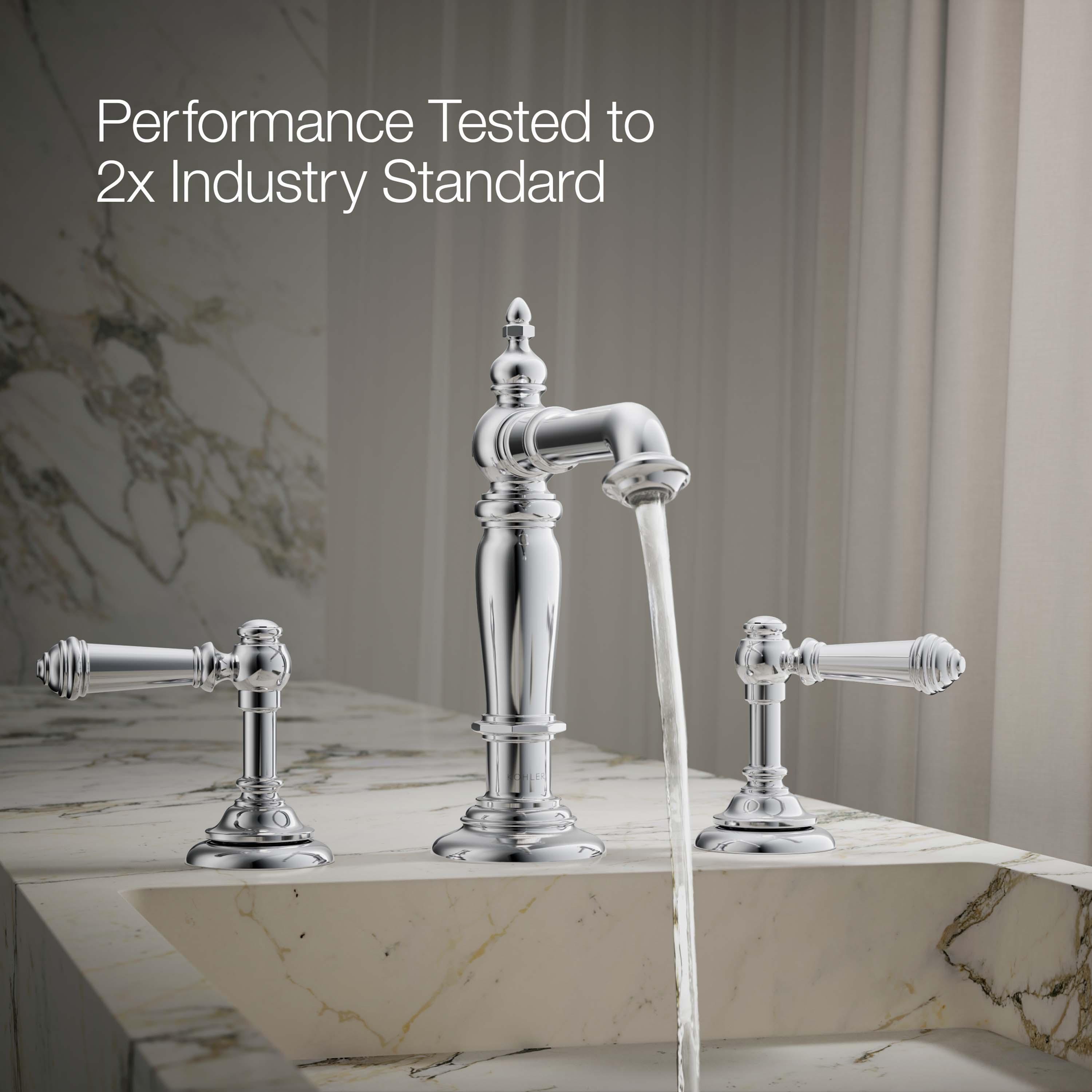 Artifacts® Widespread Bathroom Faucet with Drain Assembly
