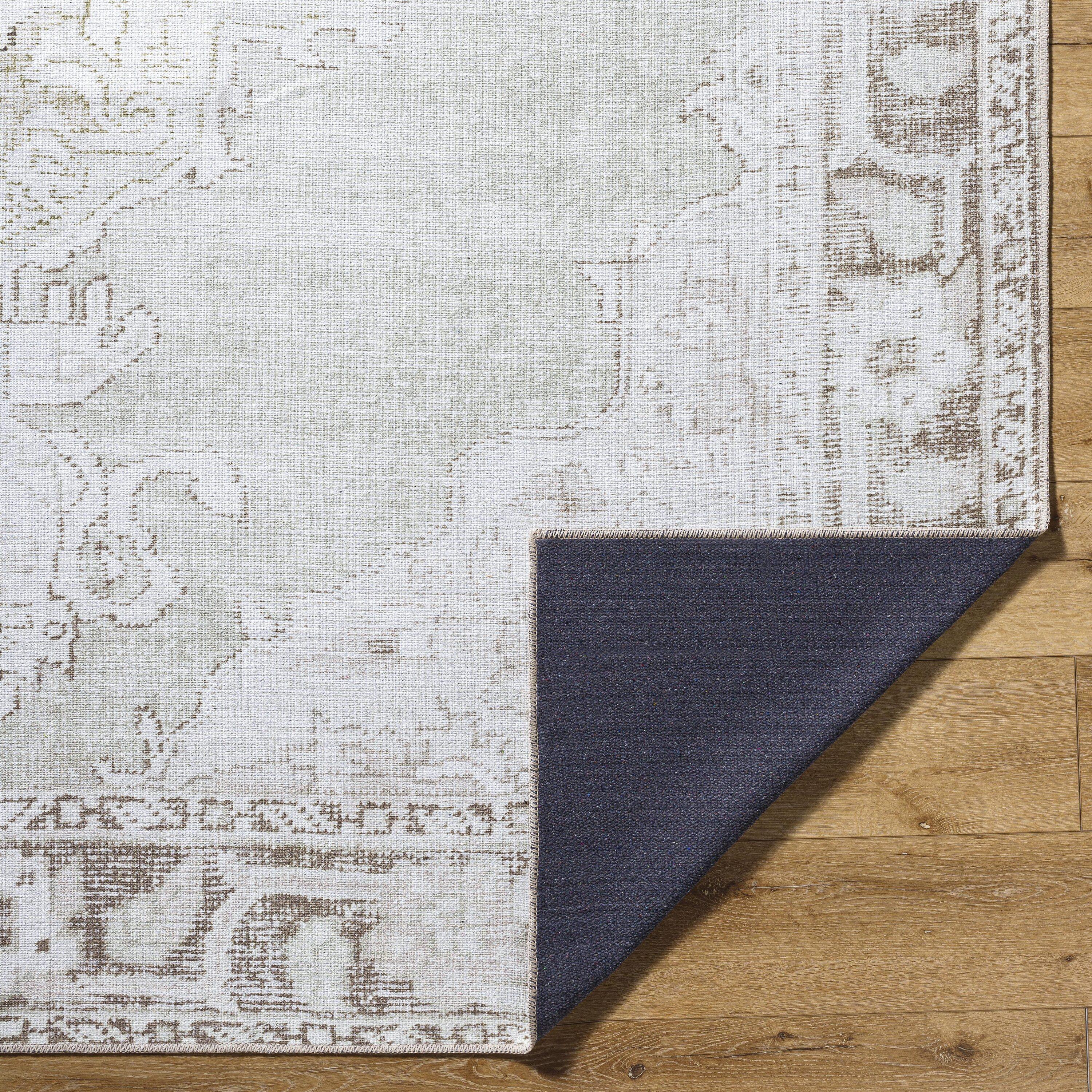 Our PNW Home x Livabliss Our PNW Home x Livabliss Machine Washable Oriental Boho Cream Light Brown Area Rug