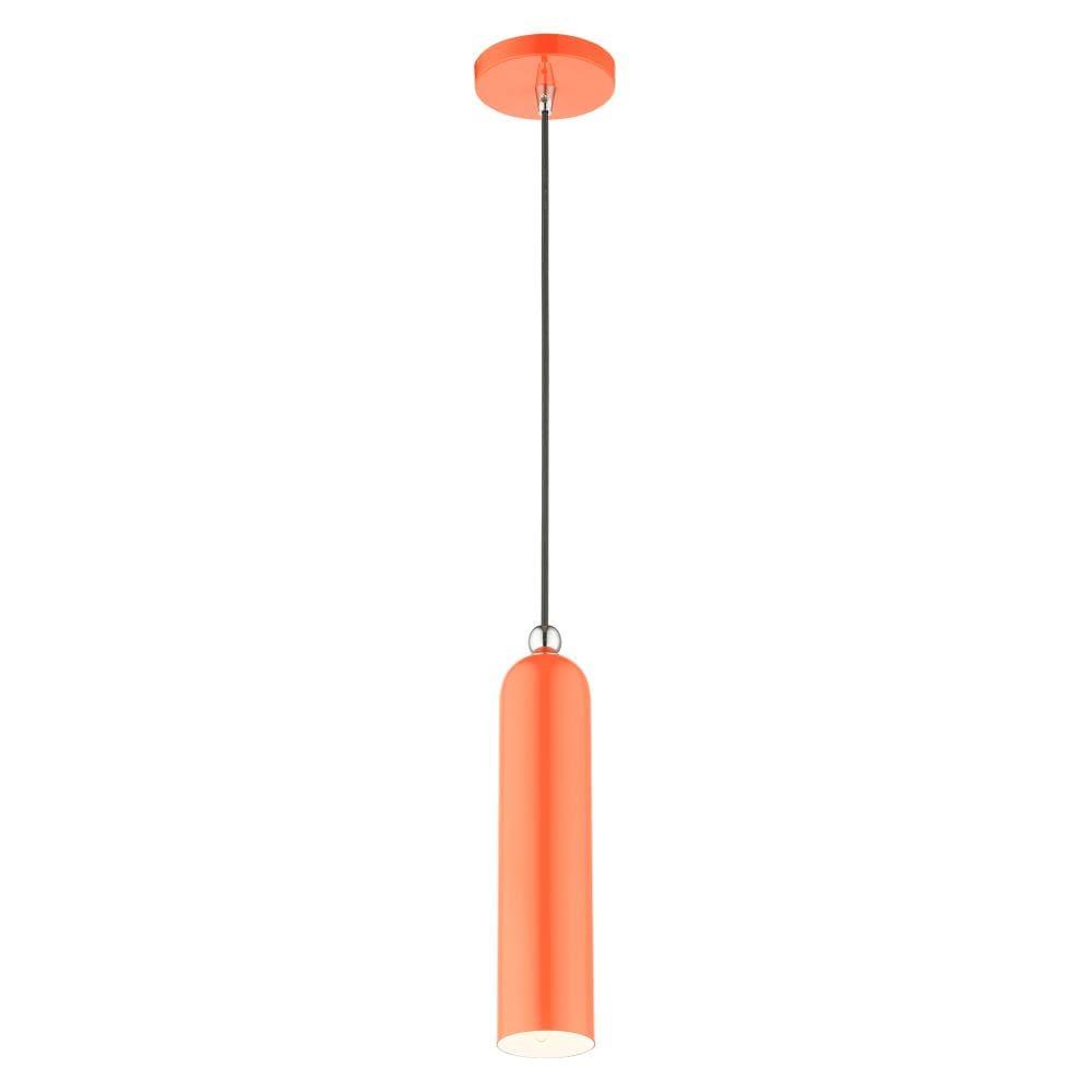Livex Lighting Ardmore 1 - Light Pendant in  Shiny Orange
