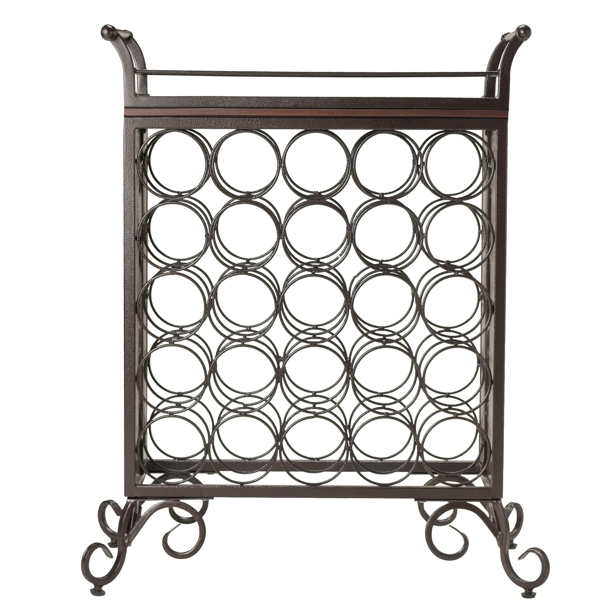 Silvano Wine Rack Metal/Antique Bronze - Winsome