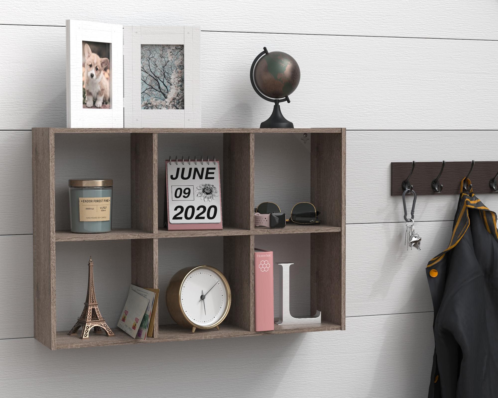 Mini 6-Cube Desktop or Wall Mounted Bookcase