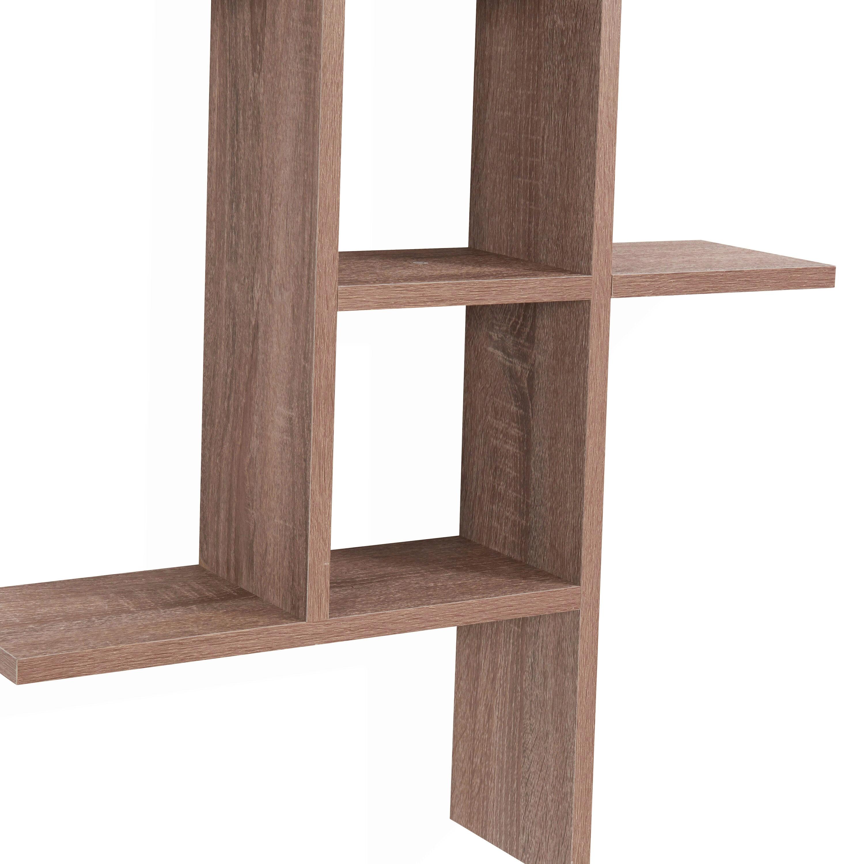 40" x 24" Cantilever Wall Shelf Weathered Oak - Danya B.: Modern Laminated MDF Floating Display