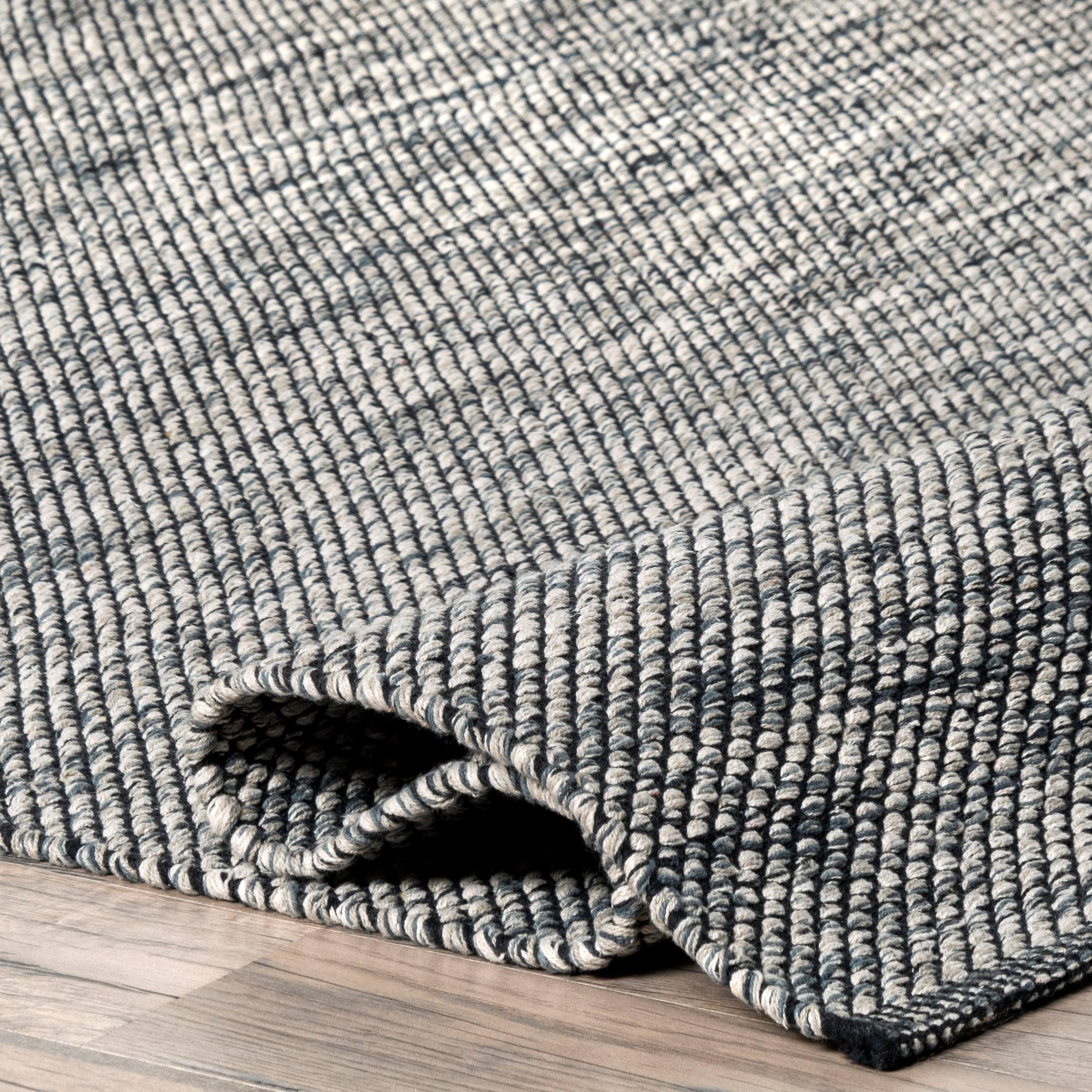 Nuloom Alessi Hand Woven Cotton Indoor Area Rug, 3' x 5', Gray