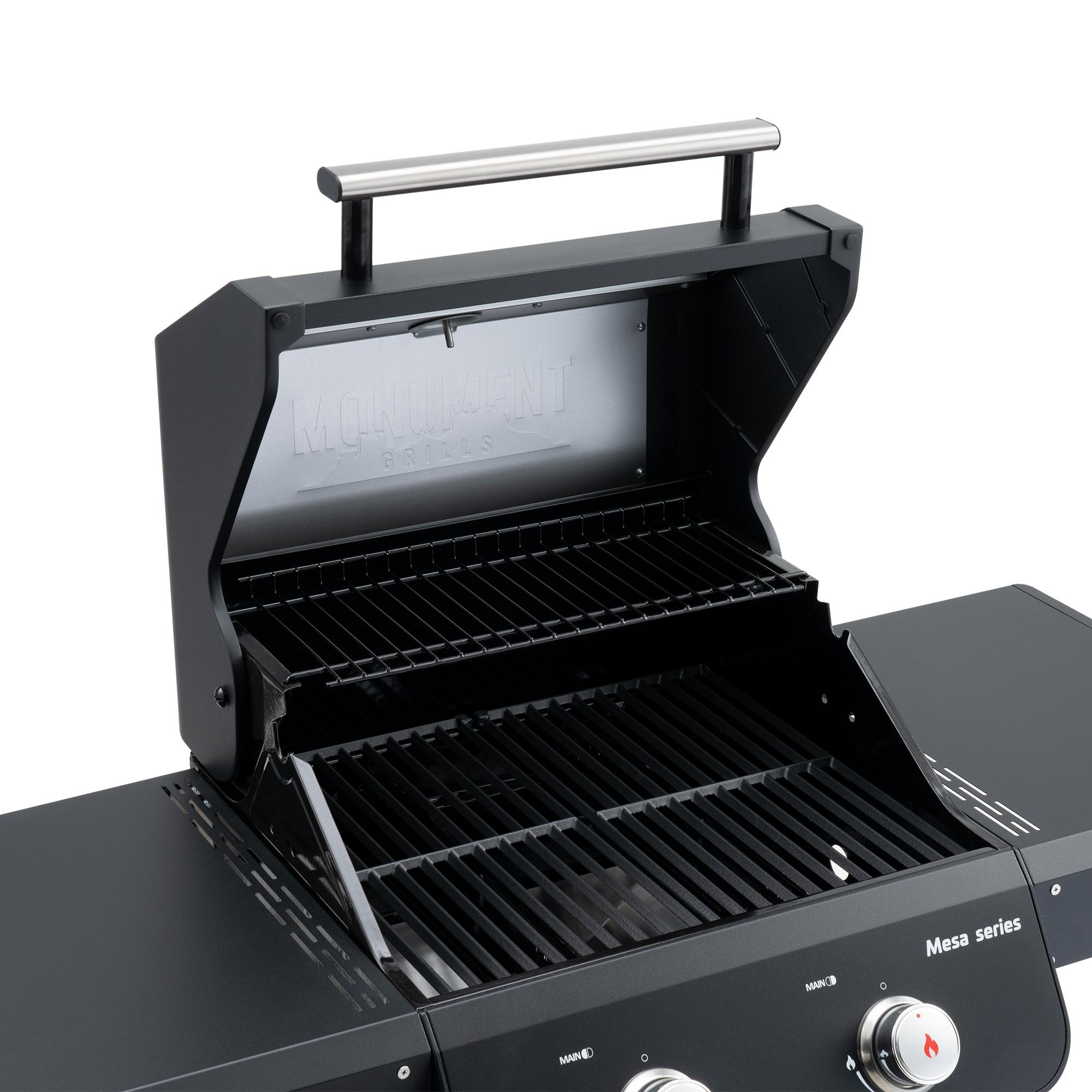 Monument Grills Mesa Series 2-Burner Free Standing Stailless Liquid Propane 24000 BTU Gas Grill with Cabinet