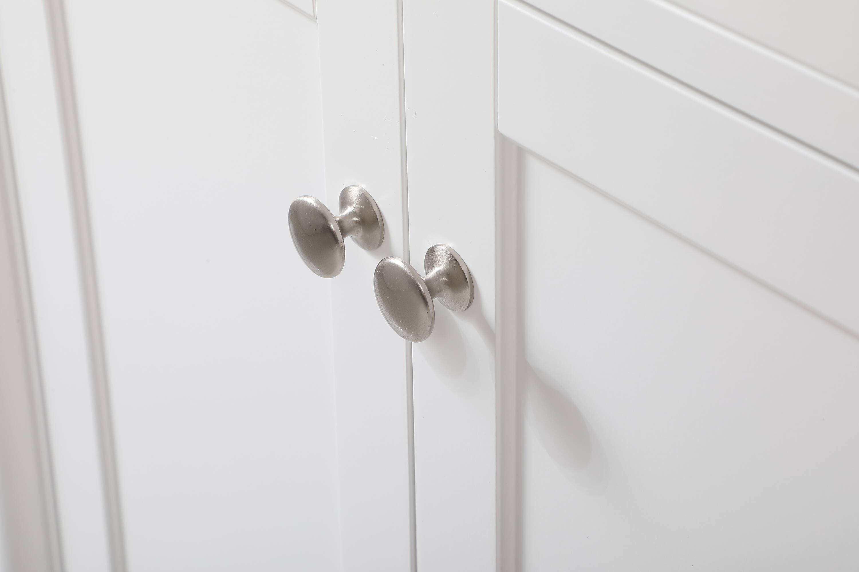 Elegant Decor Clarence 60" Solid Wood and Metal Double Bathroom Vanity in White