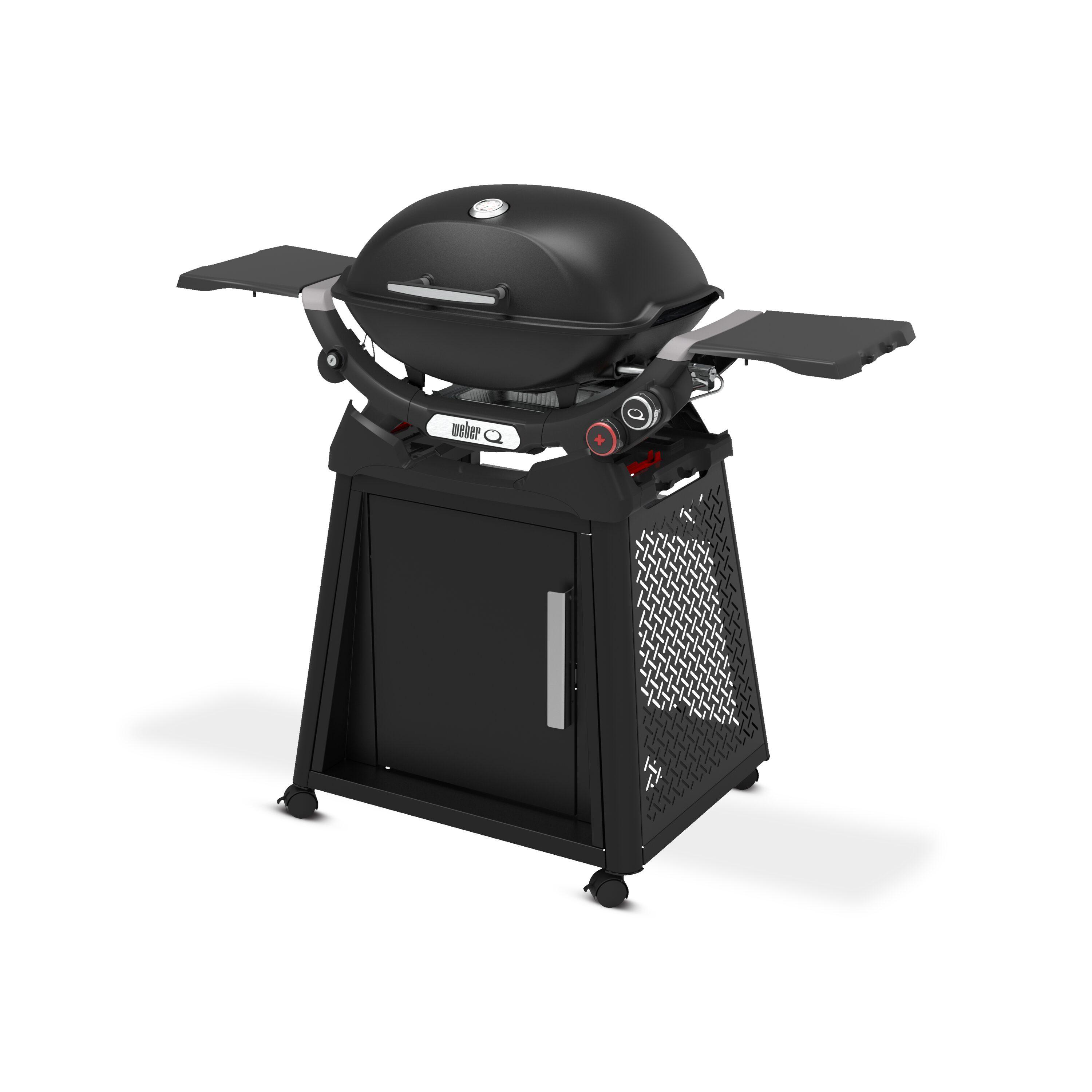 Weber Q2800N+ Gas Grill (Liquid Propane) With Stand Bundle, Black