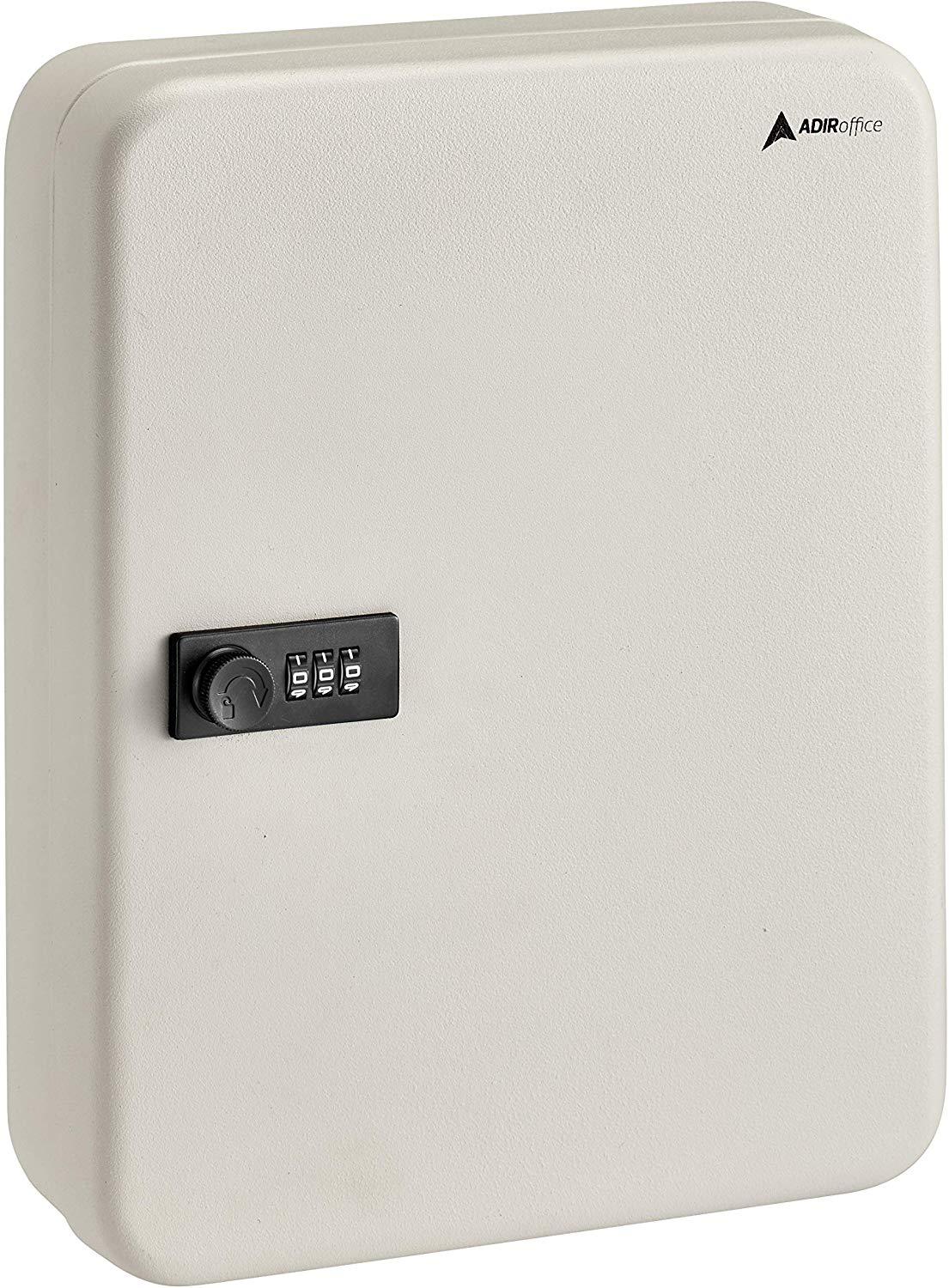 AdirOffice 30-Key Steel Secure Key Cabinet with Combination Lock (Set of 2)