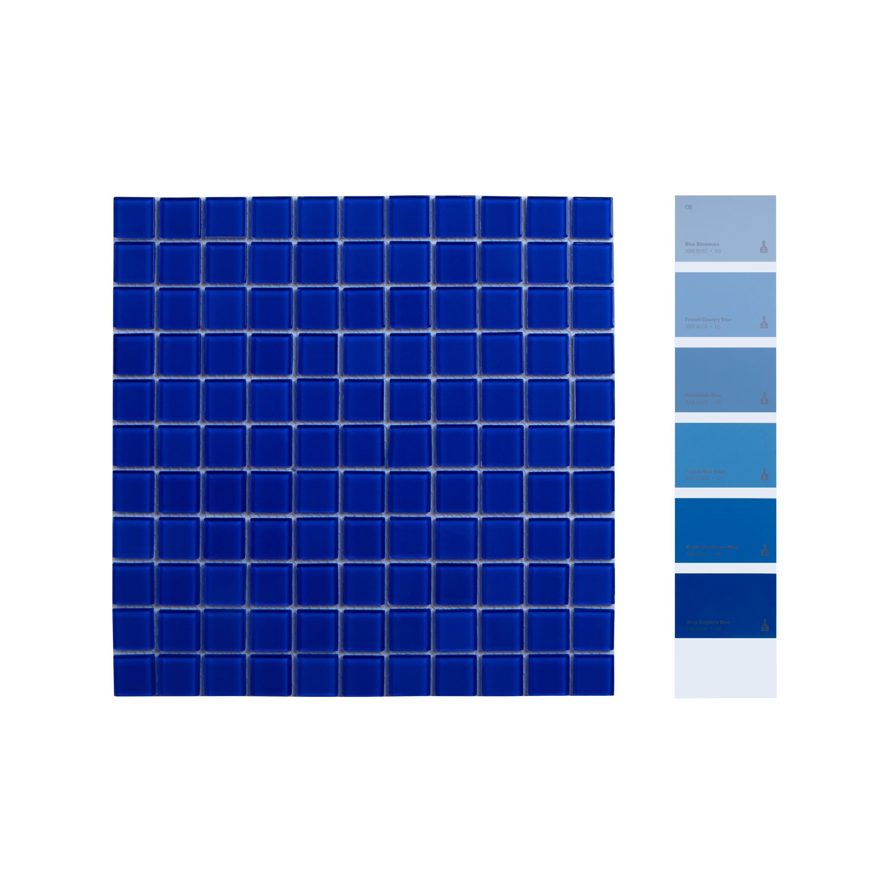 WS Tiles® 1" x 1" Straight Edge Glass Mosaic Tile