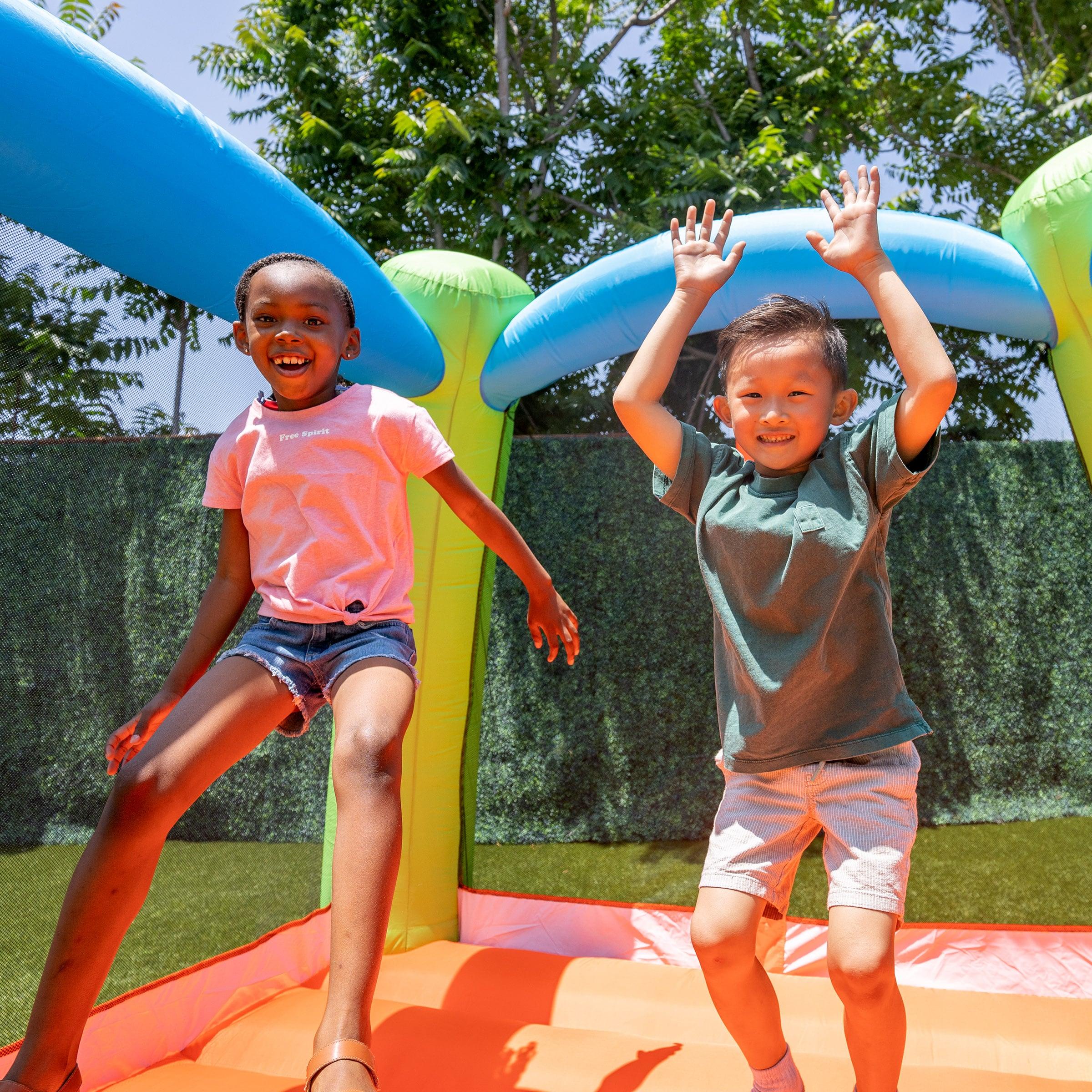 Sportspower My 1st Jump 'n Play, 12 feet Inflatable Bounce House with Lifetime Warranty on Blower, Great for Kids Aged 3-8
