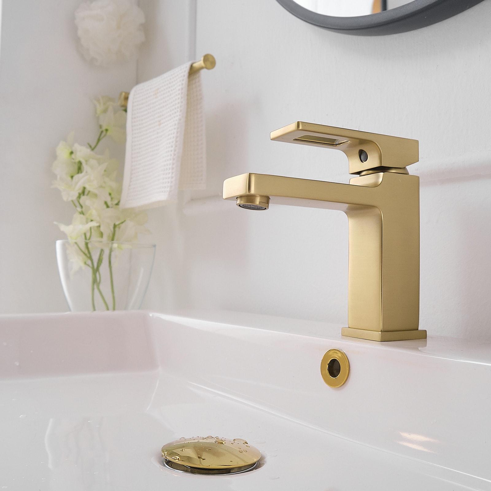 Single-Hole Single-handle Bathroom Faucet with Drain Assembly