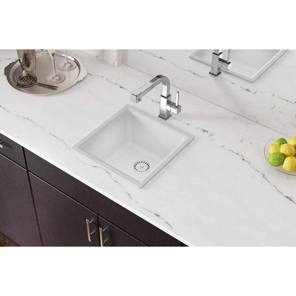 Quartz Classic 15-3/4" x 15-3/4" x 7-11/16" Dual Bar Sink