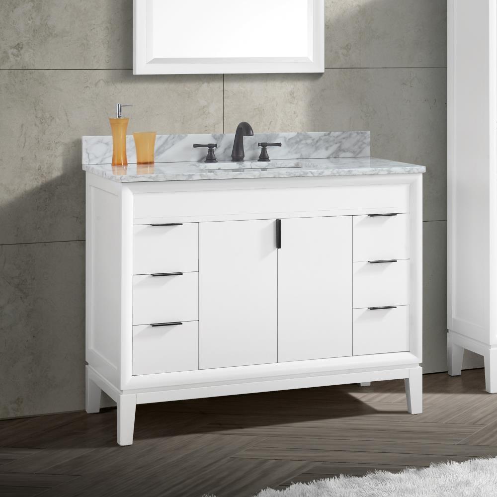 Avanity Emma-V42 Emma 42" Single Free Standing Wood Vanity Cabinet Only - White