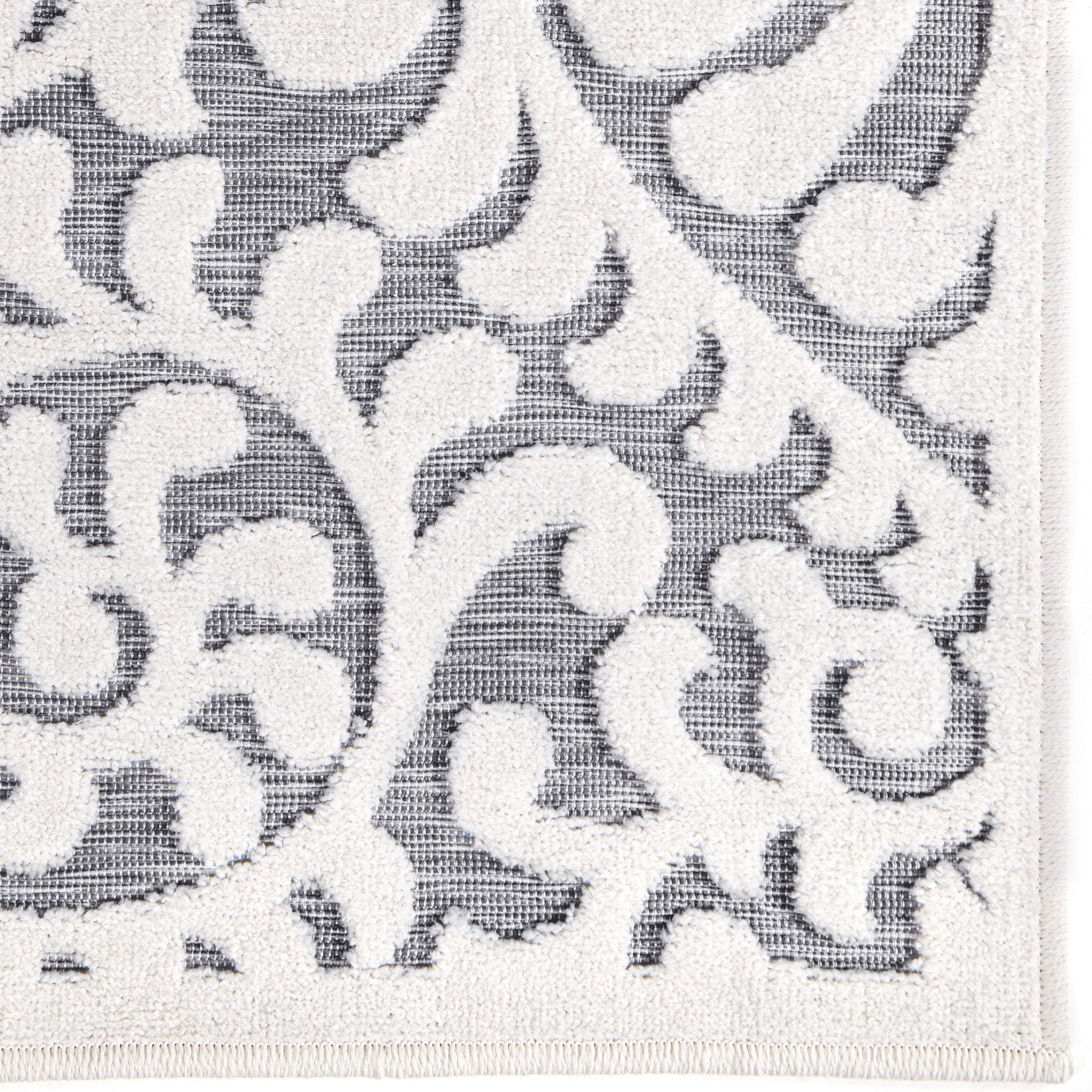 My Texas House Bluebonnets Natural Gray High Low Indoor Outdoor Rug