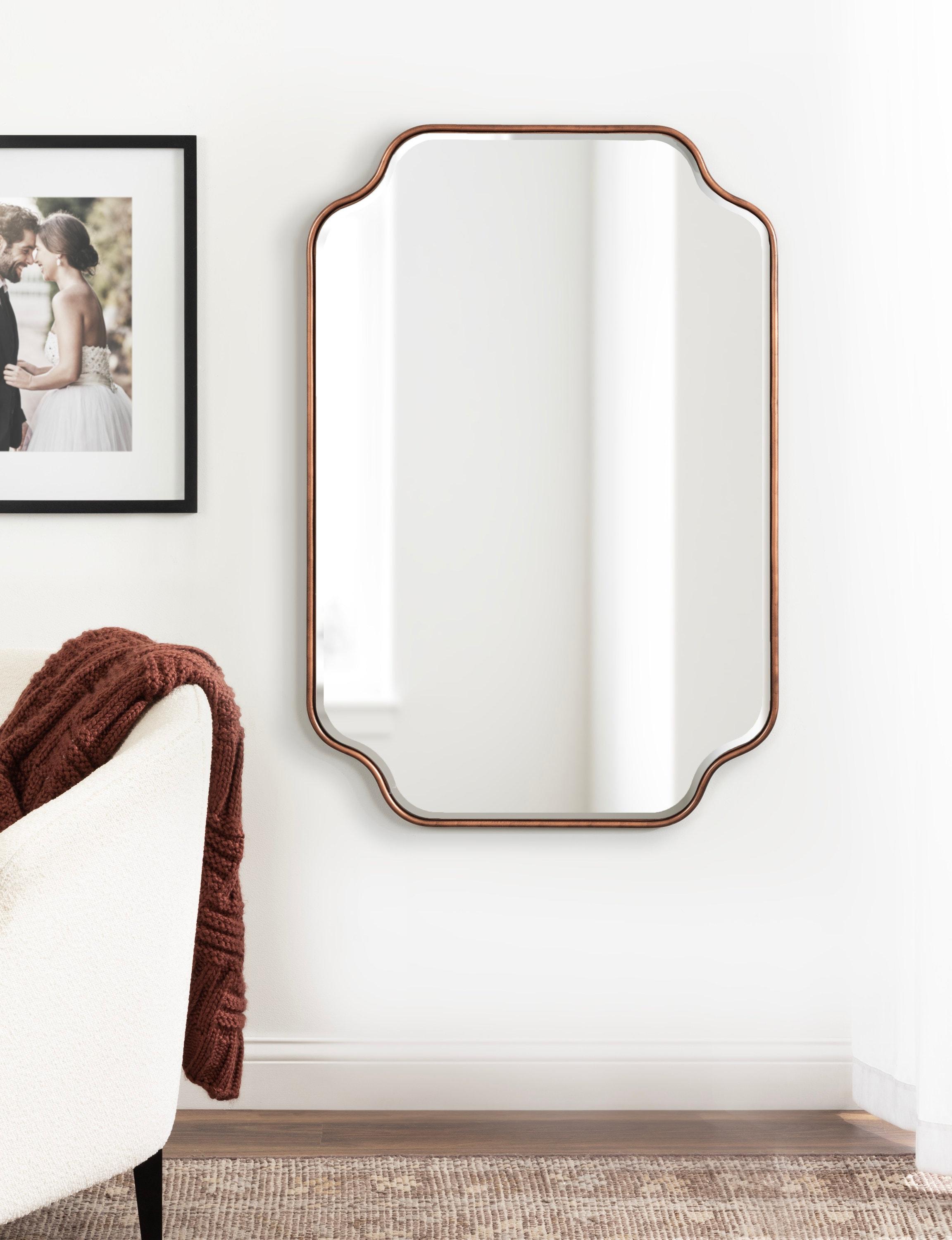 Kate & Laurel All Things Decor 24"x36" Plumley Framed Wall Mirror Bronze