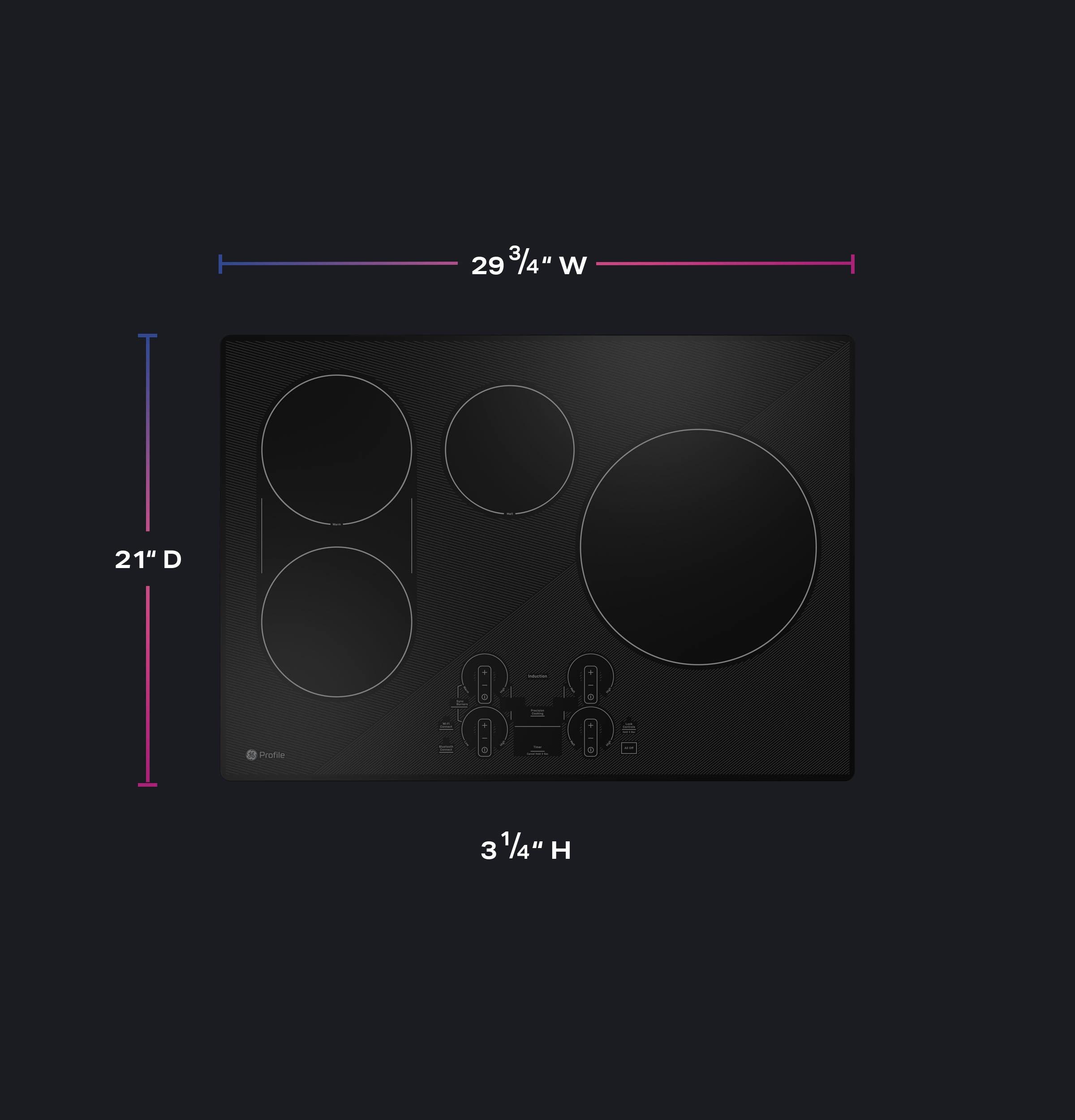 29.75" Induction Cooktop with 4 Elements