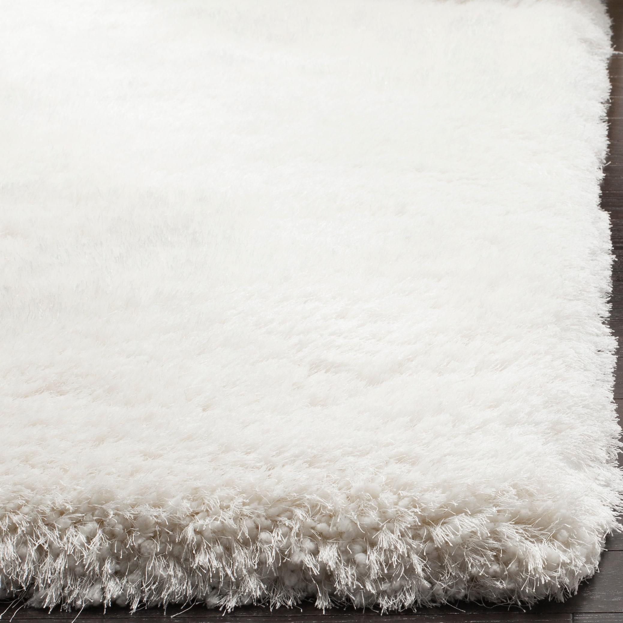 Luxe Shag SGX160 Hand Tufted Indoor Area Rug - Ivory - 6'x6' - Safavieh