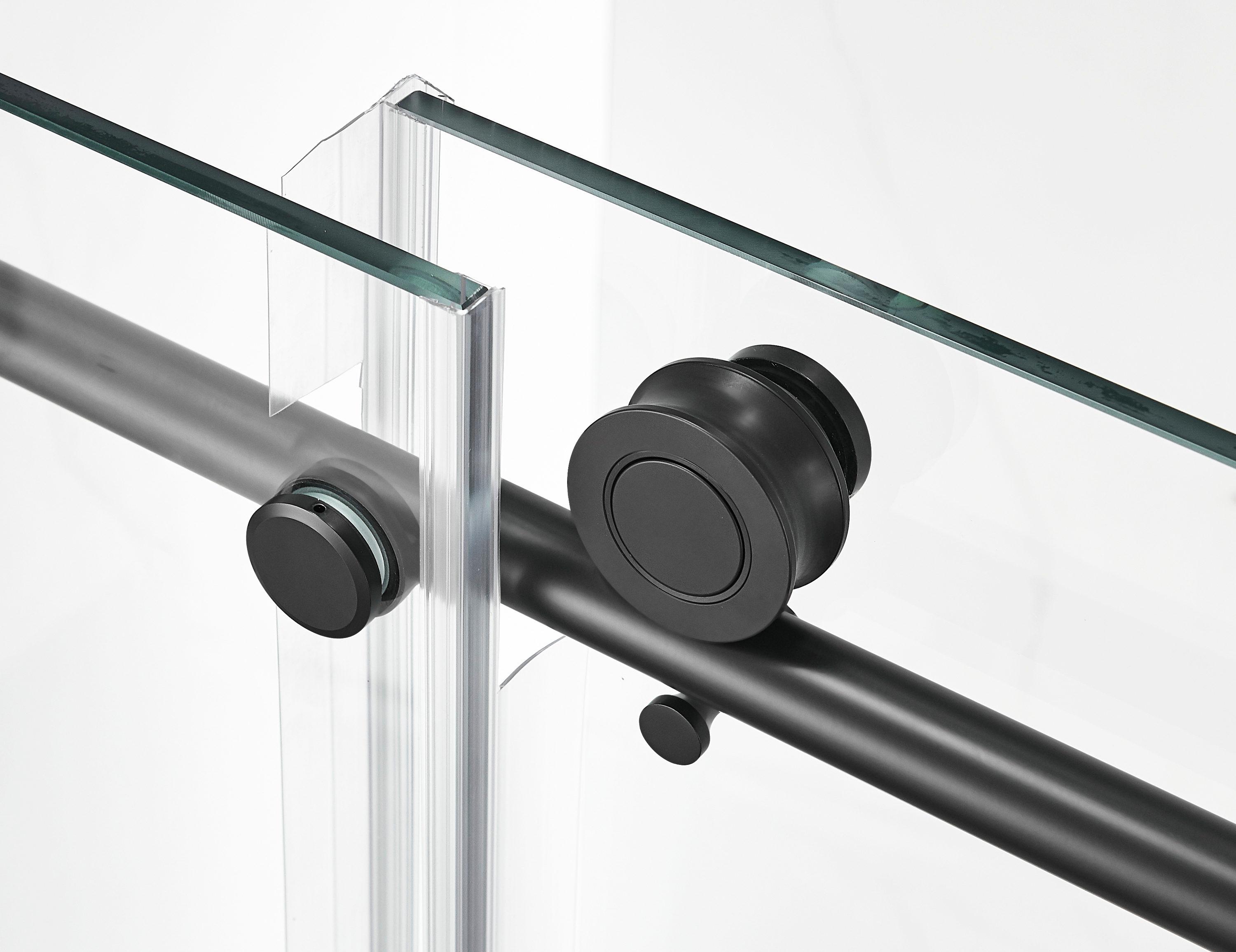 ANZZI SD-AZ13-01MB Madam Series 48" W x 76" H Single Sliding Semi-Frameless Shower Door
