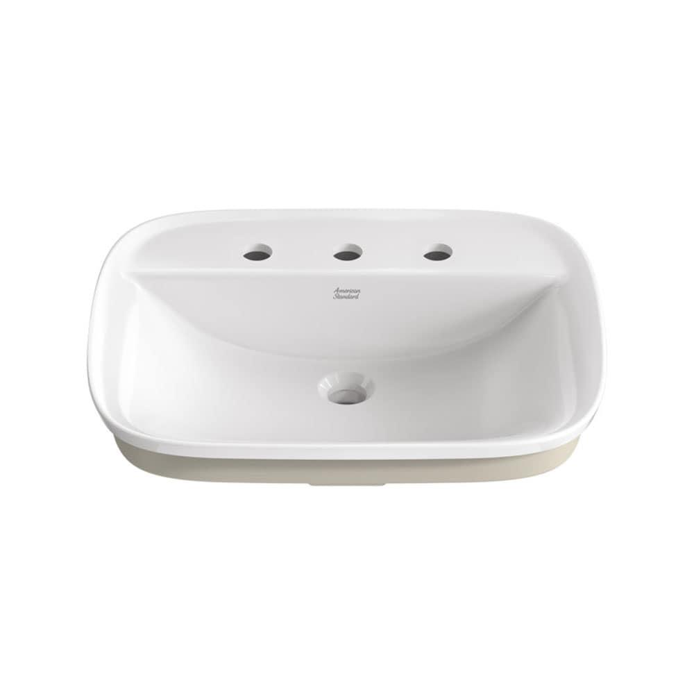 American Standard Aspirations 18'' Vitreous China Rectangular Bathroom Sink with Faucet and Overflow