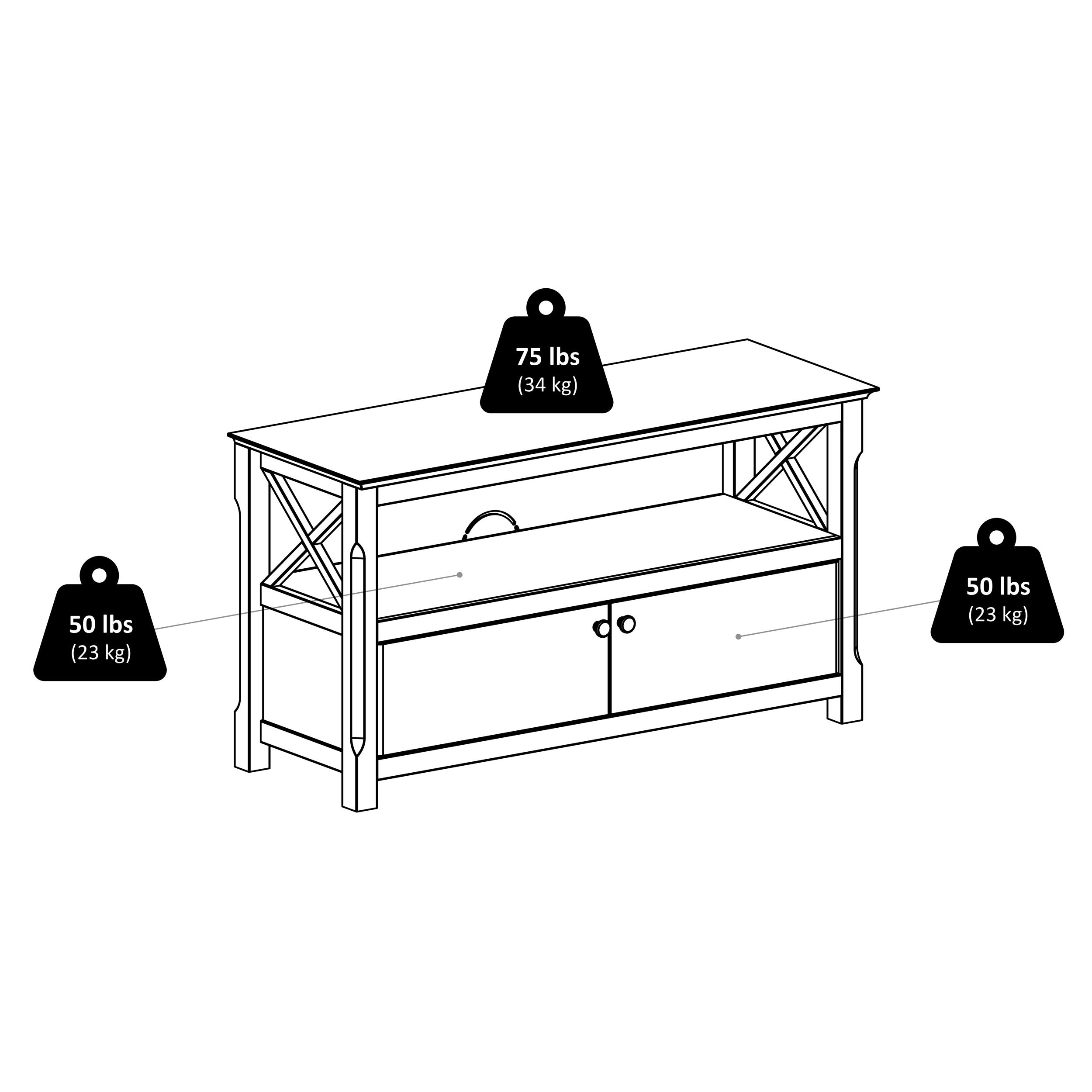 Xola TV Stand for TVs up to 40" Dark Brown - Winsome: Beveled Edges, Chrome-Finish Pulls, Media Shelf
