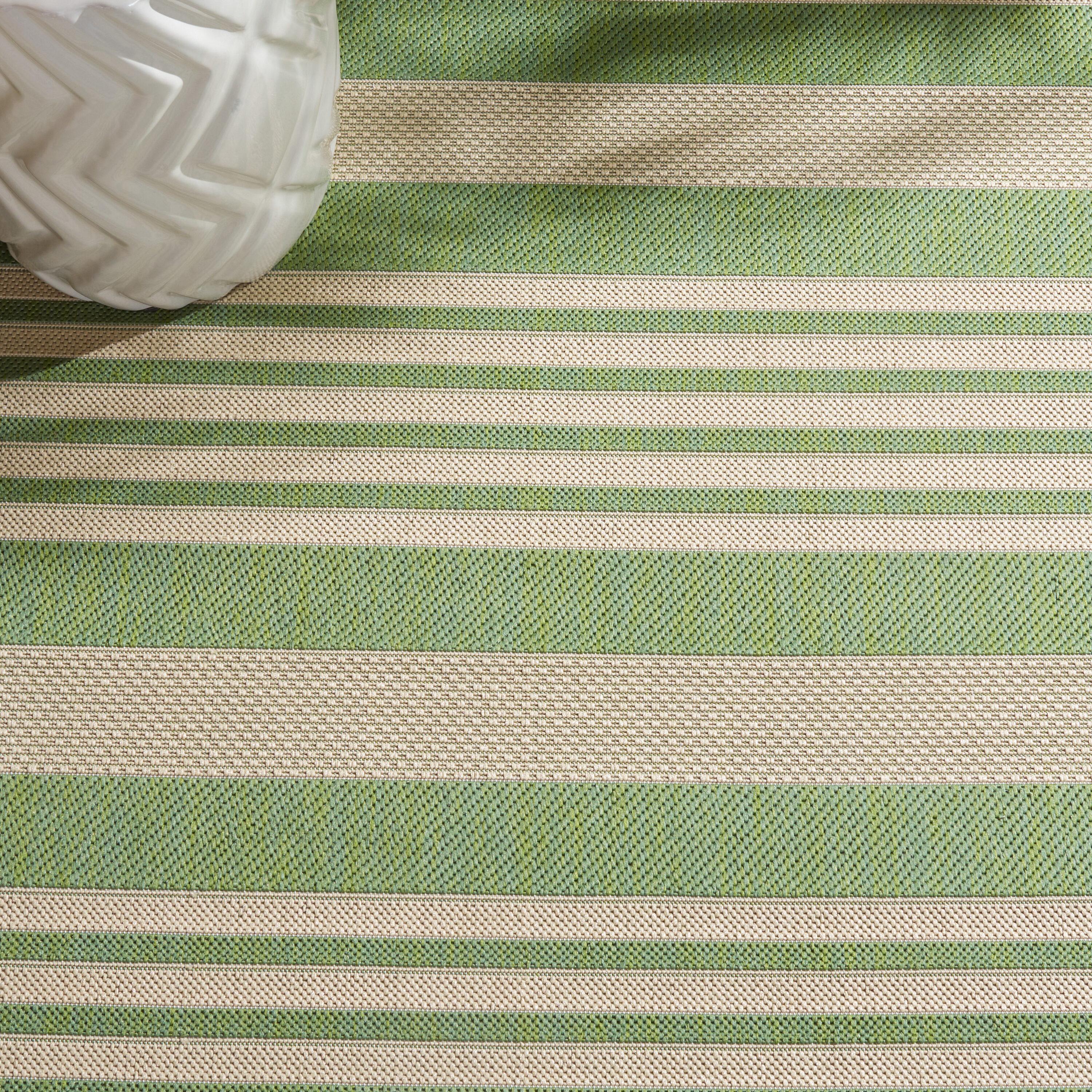 Courtyard CY6062 Power Loomed Indoor/Outdoor Runner Rug - Green/Beige - 2'3"x8' - Safavieh.