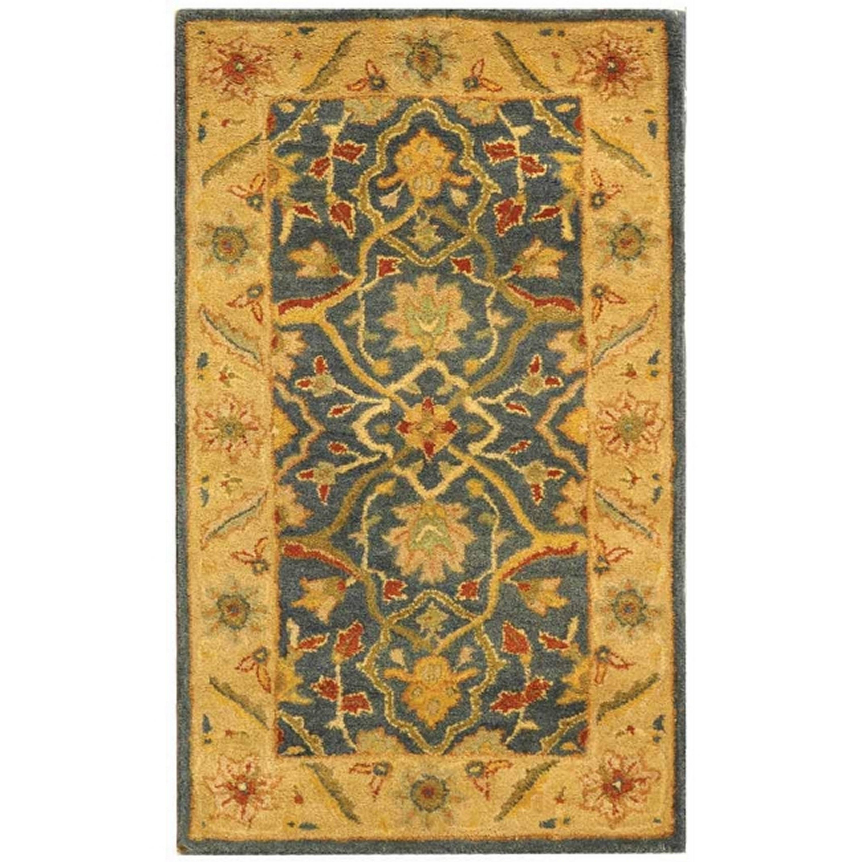 Antiquity AT14 Hand Tufted Indoor Accent Rug - Blue - 2'3"x4' - Safavieh