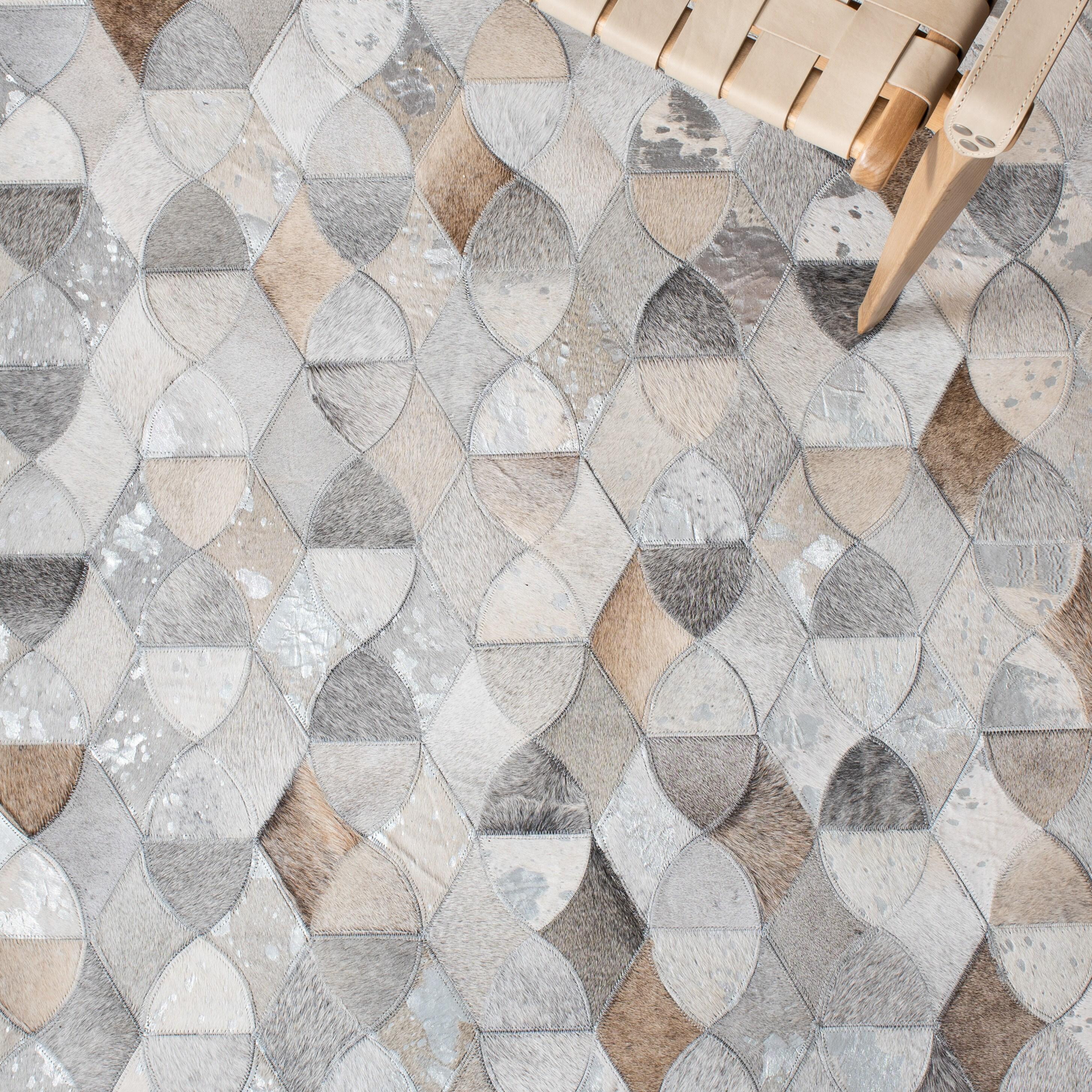 Studio Leather STL231 Hand Woven Indoor Accent Rug - Ivory/Grey - 3'x5' - Safavieh