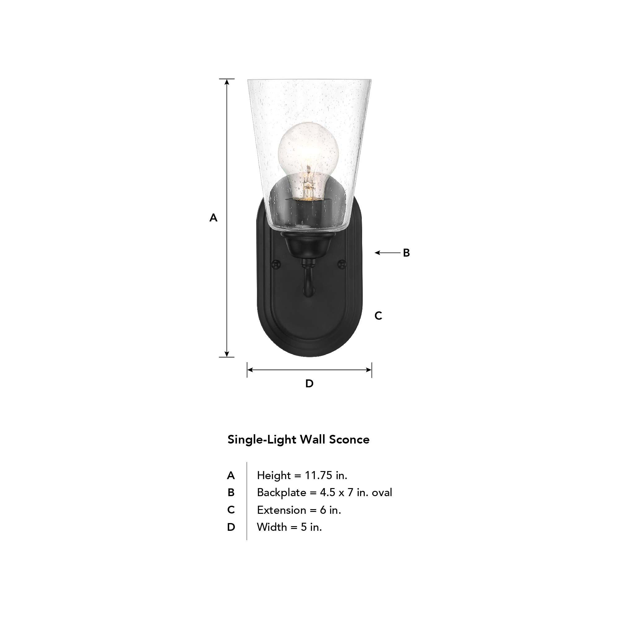 Designers Fountain - Zane - 1 Light Wall Sconce-11.75 Inches Tall and 5 Inches