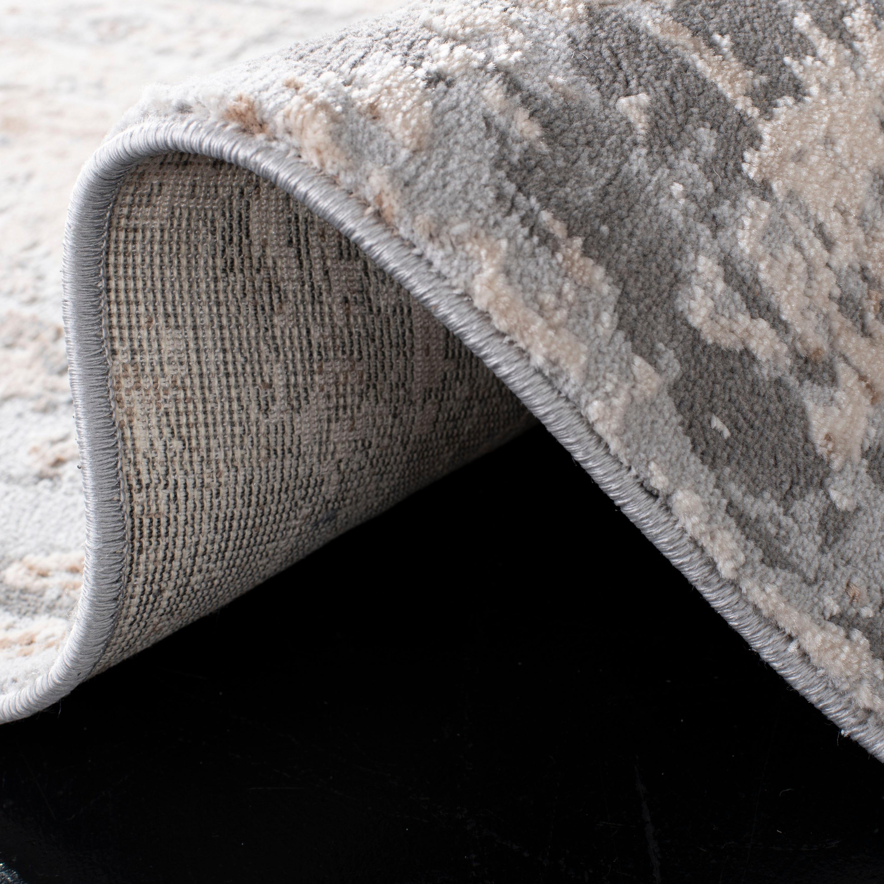 Invista INV432 Power Loomed Area Rug - Cream/Grey - 4'x6' - Safavieh.