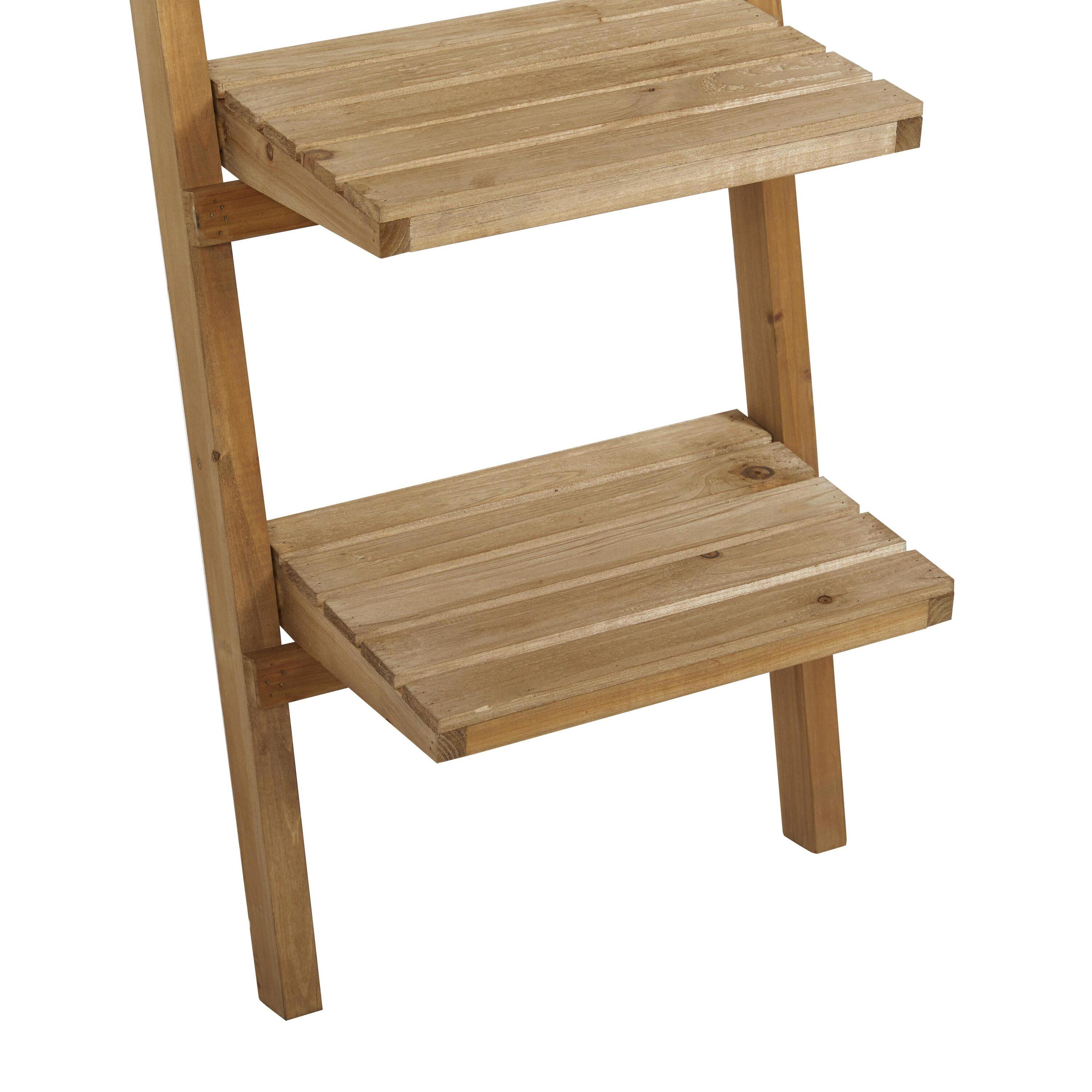 DecMode 18" x 11" 5-Tier Brown Wall Shelf
