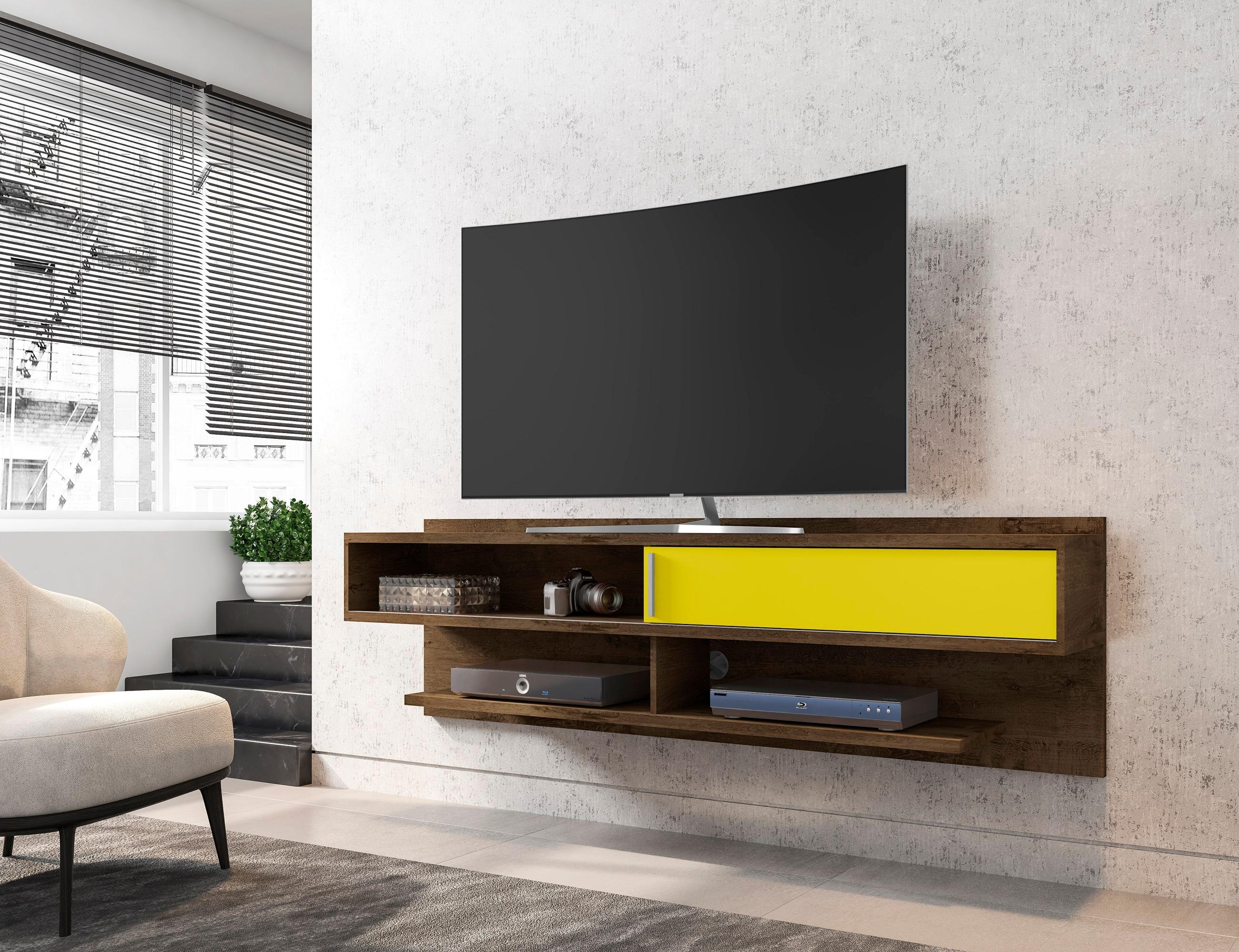60" Astor Floating Entertainment Center Off  - Manhattan Comfort