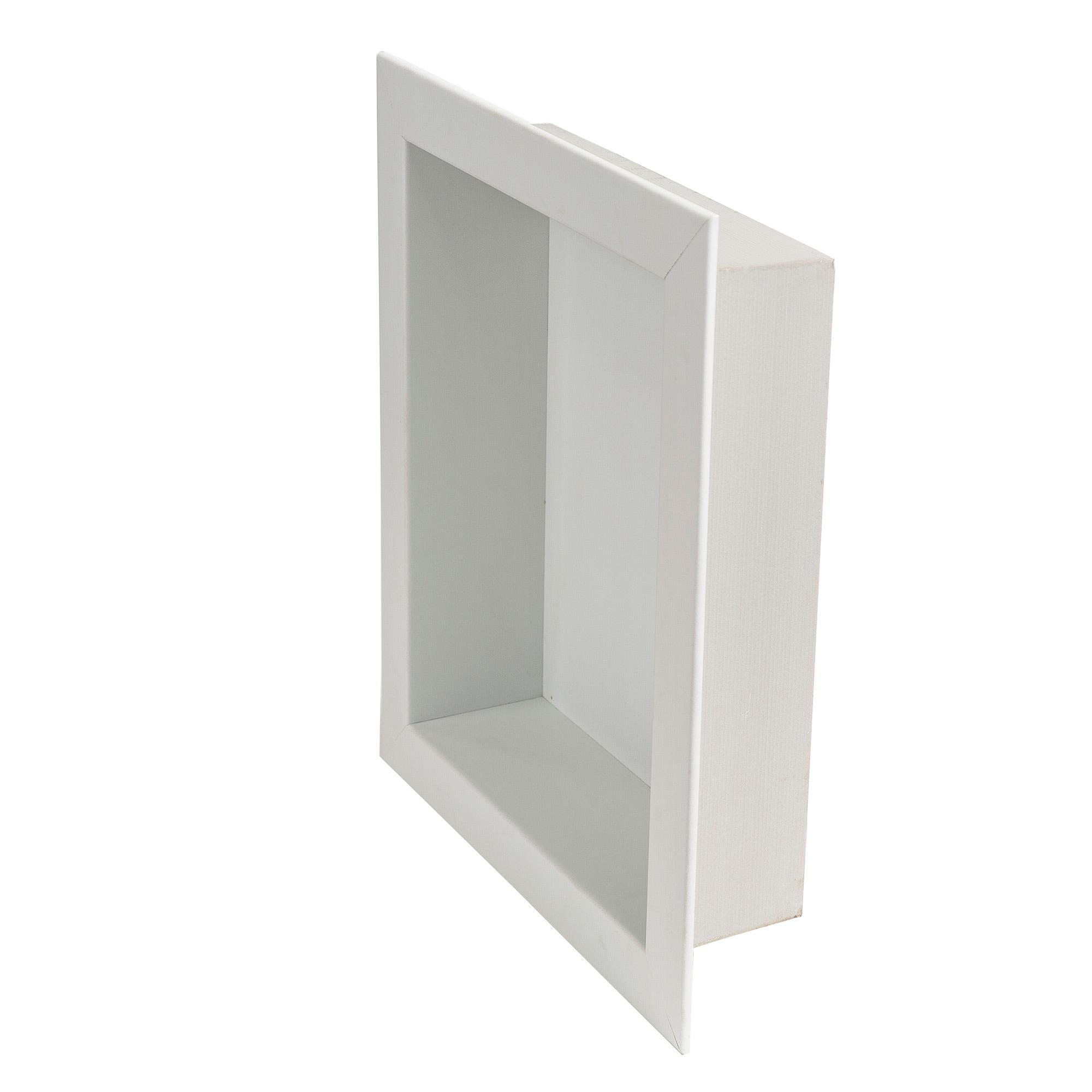 Palisade 17.5 in. x 15.5 in. Vinyl Waterproof Shower Niche Insert