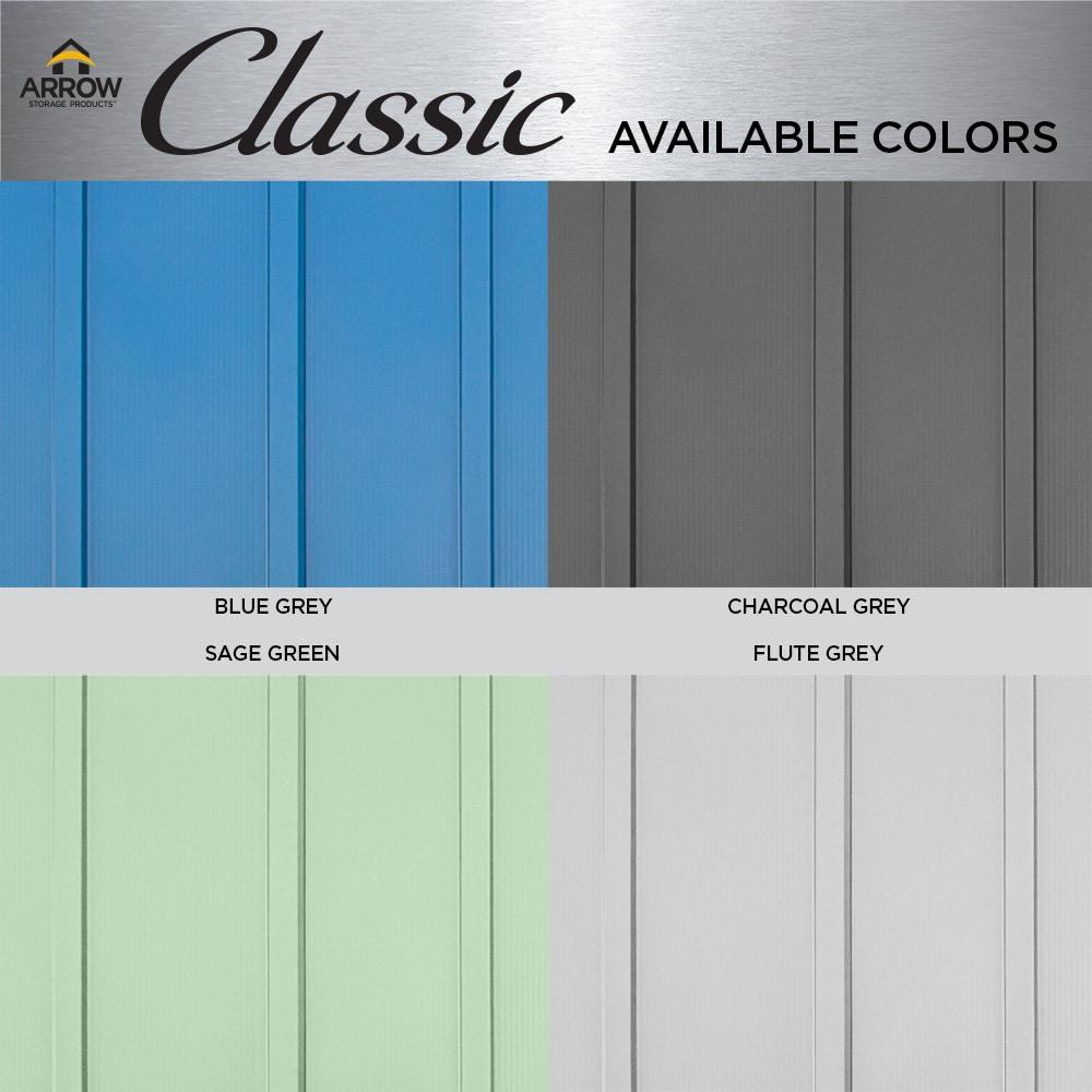 Arrow 6 ft. W x 5 ft. D Galvanized Steel Storage Shed