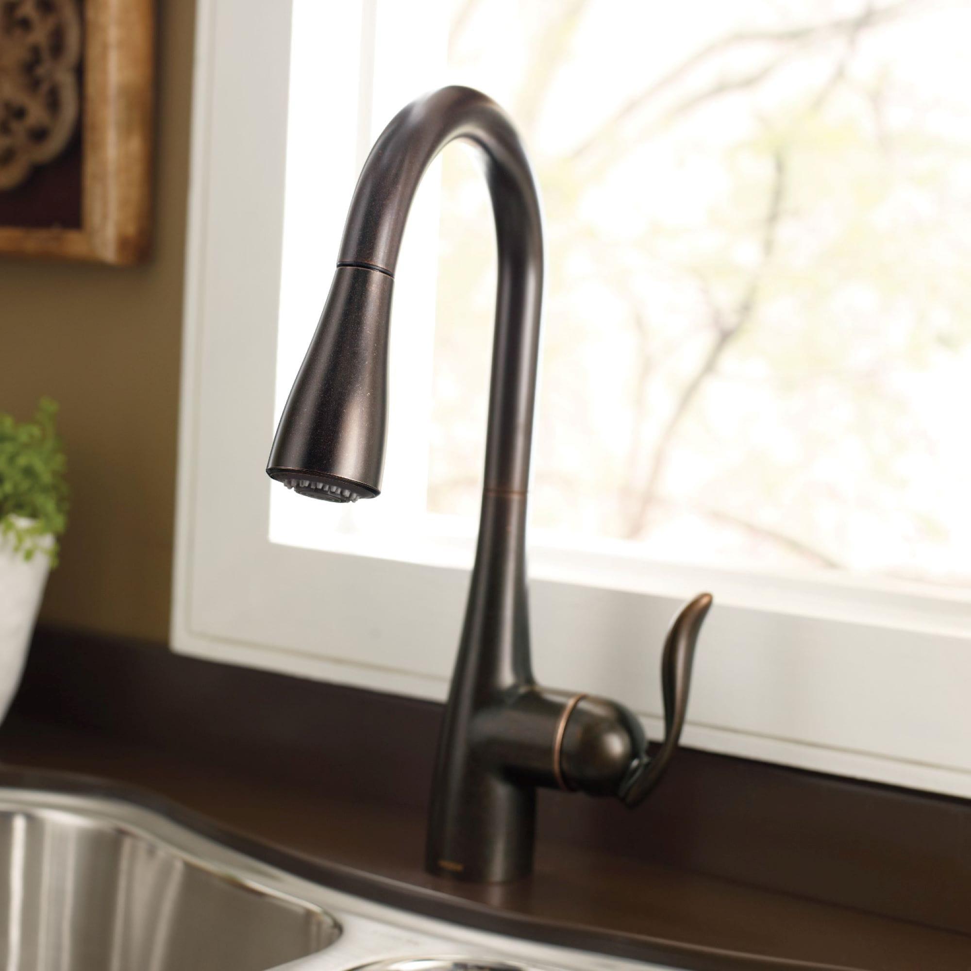 Moen Arbor One Handle High Arc Pulldown Bar Faucet with Reflex Technology