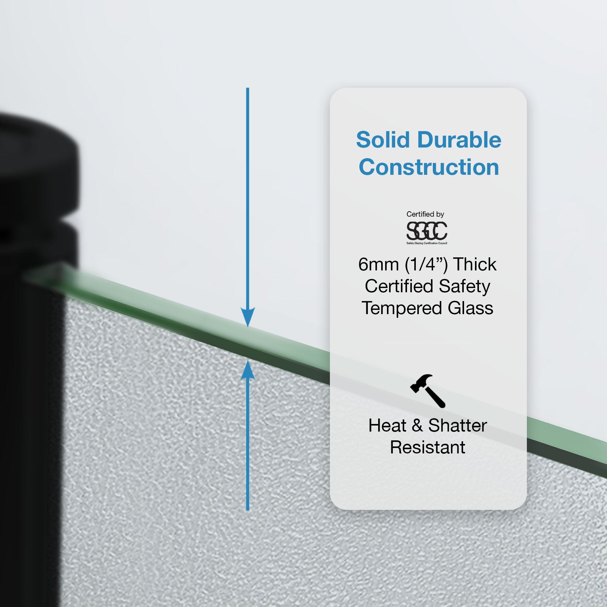 OVE Decors Breeze 35 in. Round Shower Kit w/ Frosted, Base